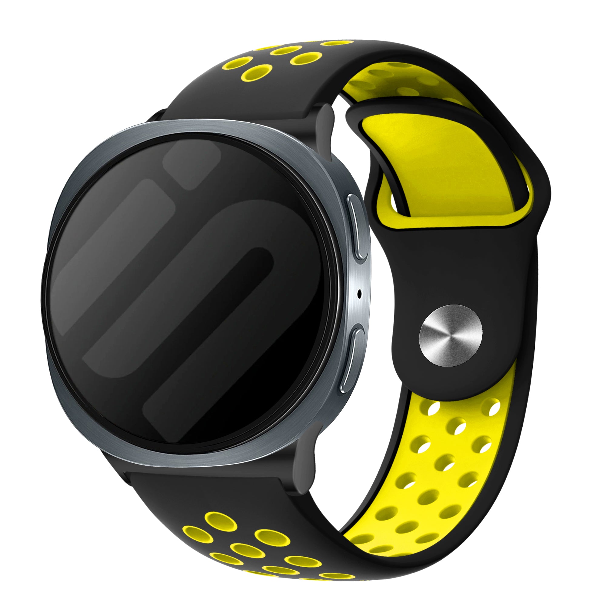 Bracelet sport Samsung Galaxy Watch 9 - 44mm (noir/jaune)