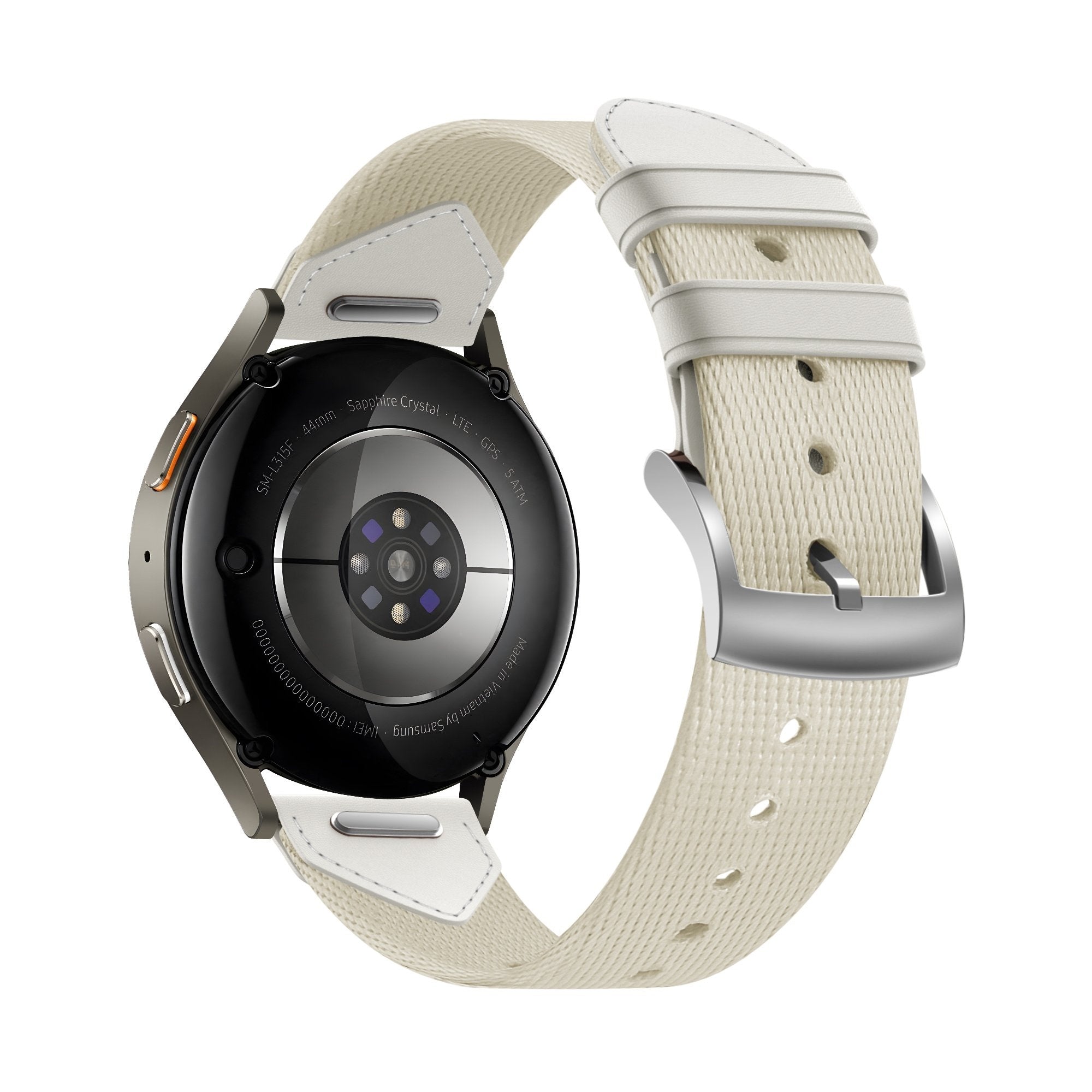 Bandz Huawei Watch 5 - 42mm Leather Hybrid Strap 'Easy Fit' (Starlight)