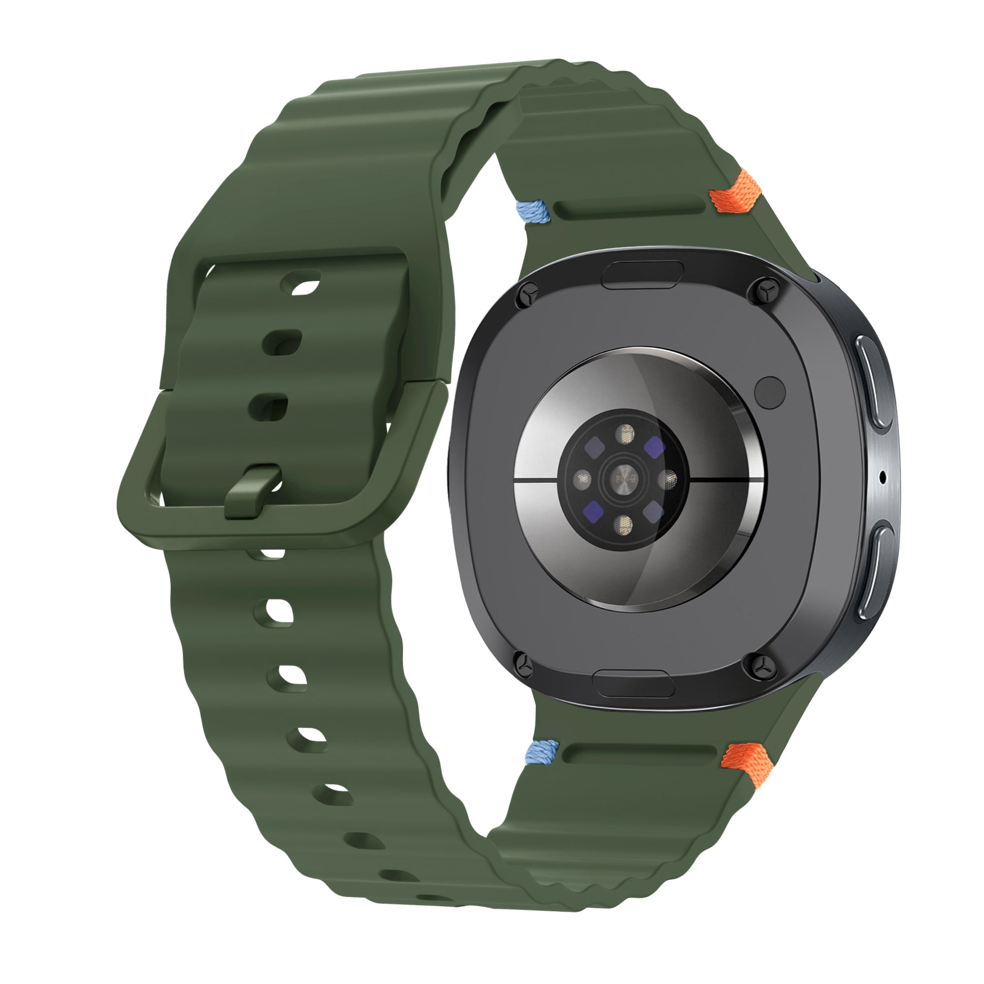 Bracelet silicone Wave Samsung Galaxy Watch 8 - 44mm (vert militaire)