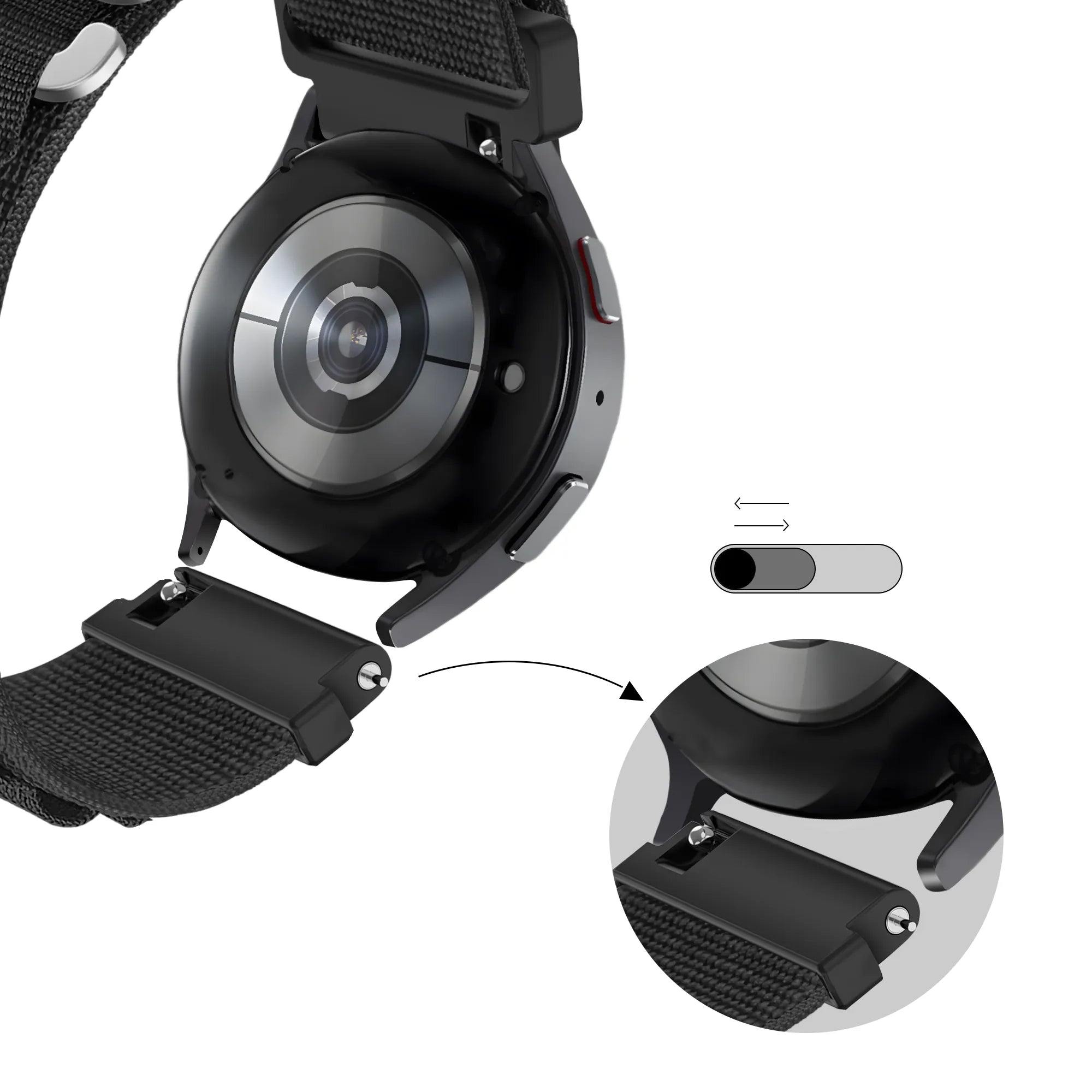 Bandz Bracelet nylon Alpine Garmin Venu 3 (noir)
