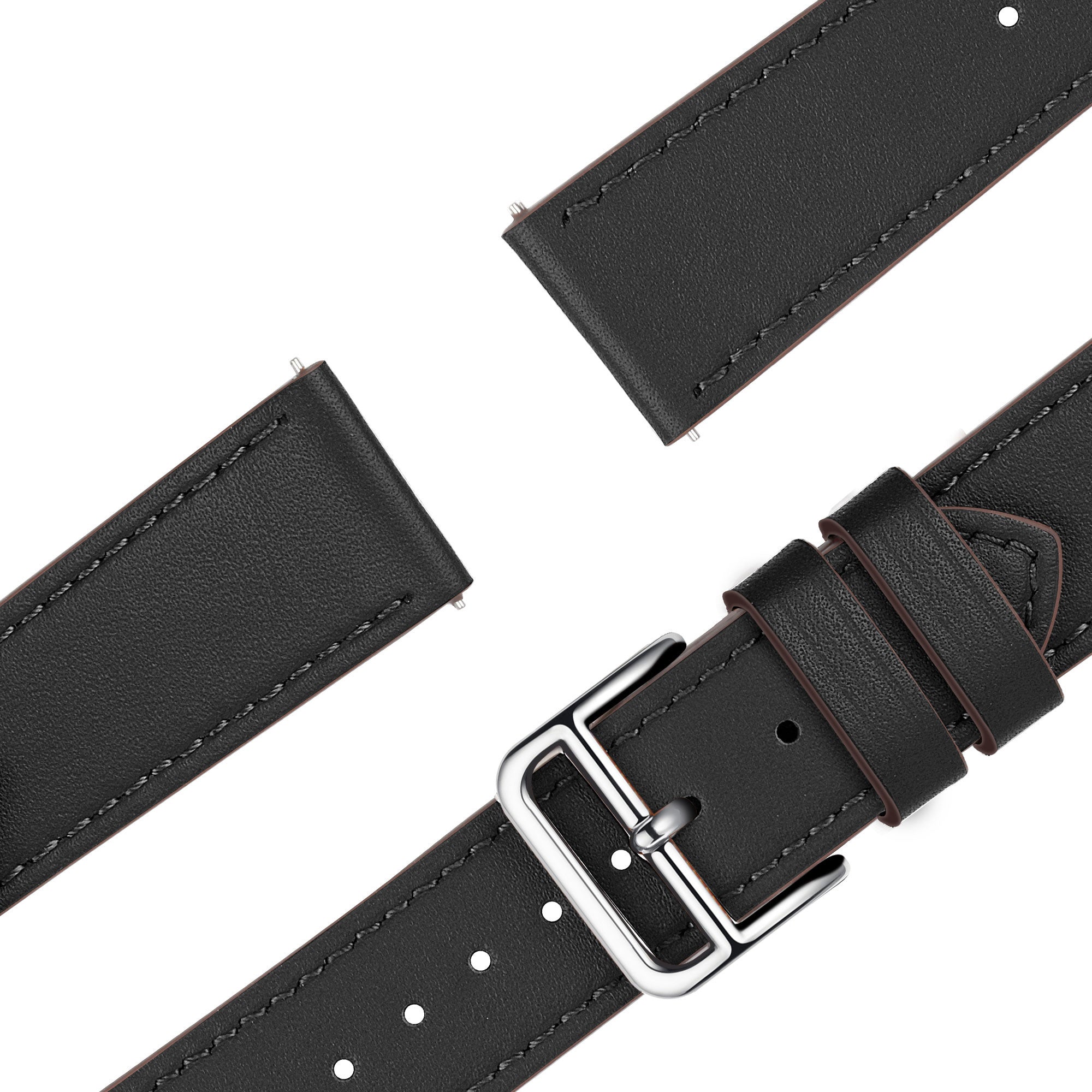 Bandz Amazfit Balance 2 Leather Strap 'Deluxe' (Black)