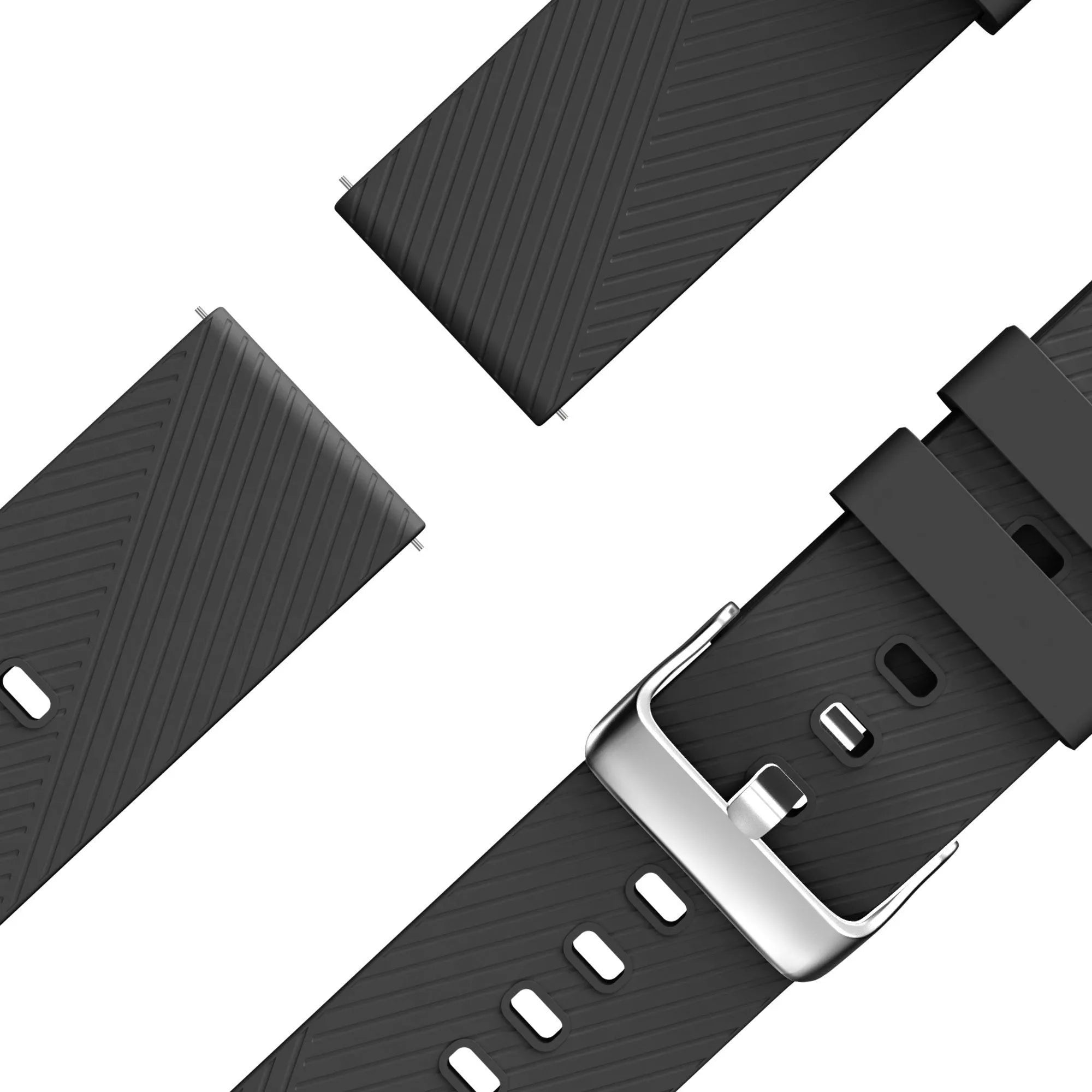 Bandz Bracelet silicone 'Deluxe' Levowatch Edgy (noir)