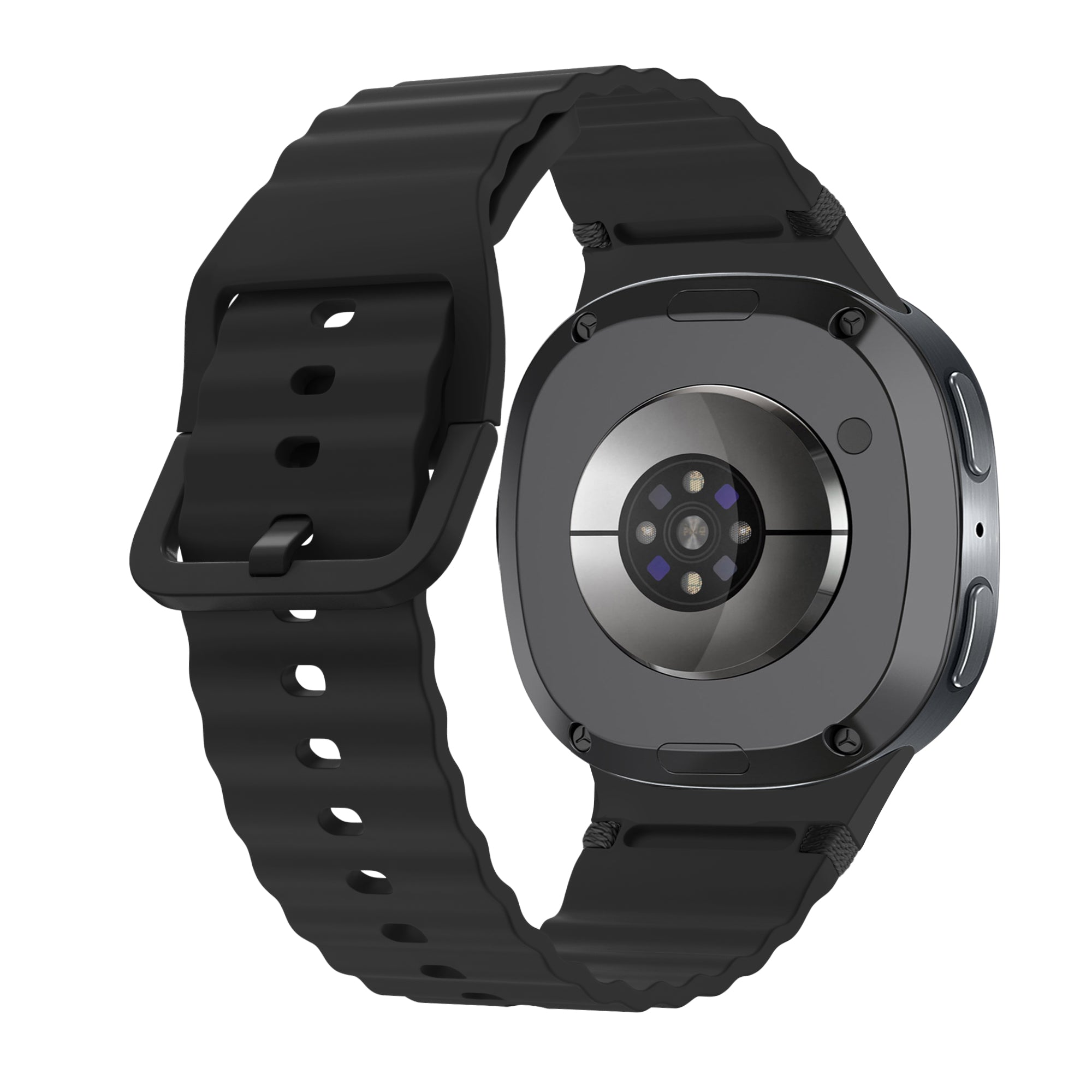 Samsung Galaxy Watch 8 Classic Wave Silicone Strap (Black)