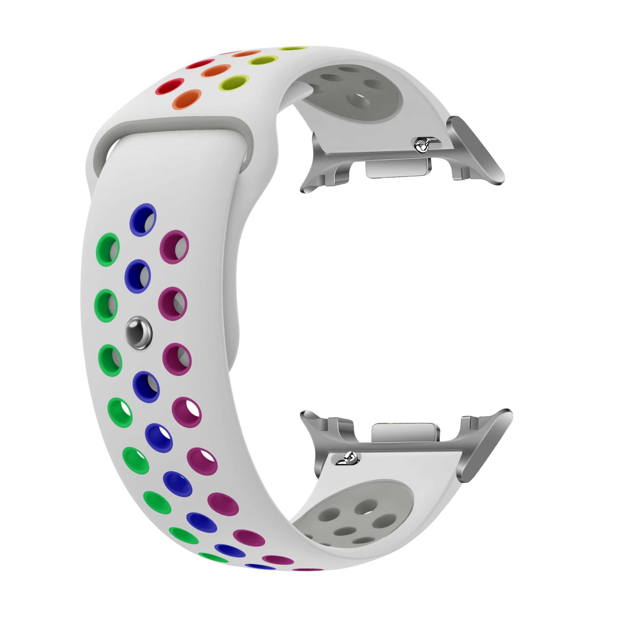 Bracelet sport Samsung Galaxy Watch 9 - 44mm (blanc/multicolore)