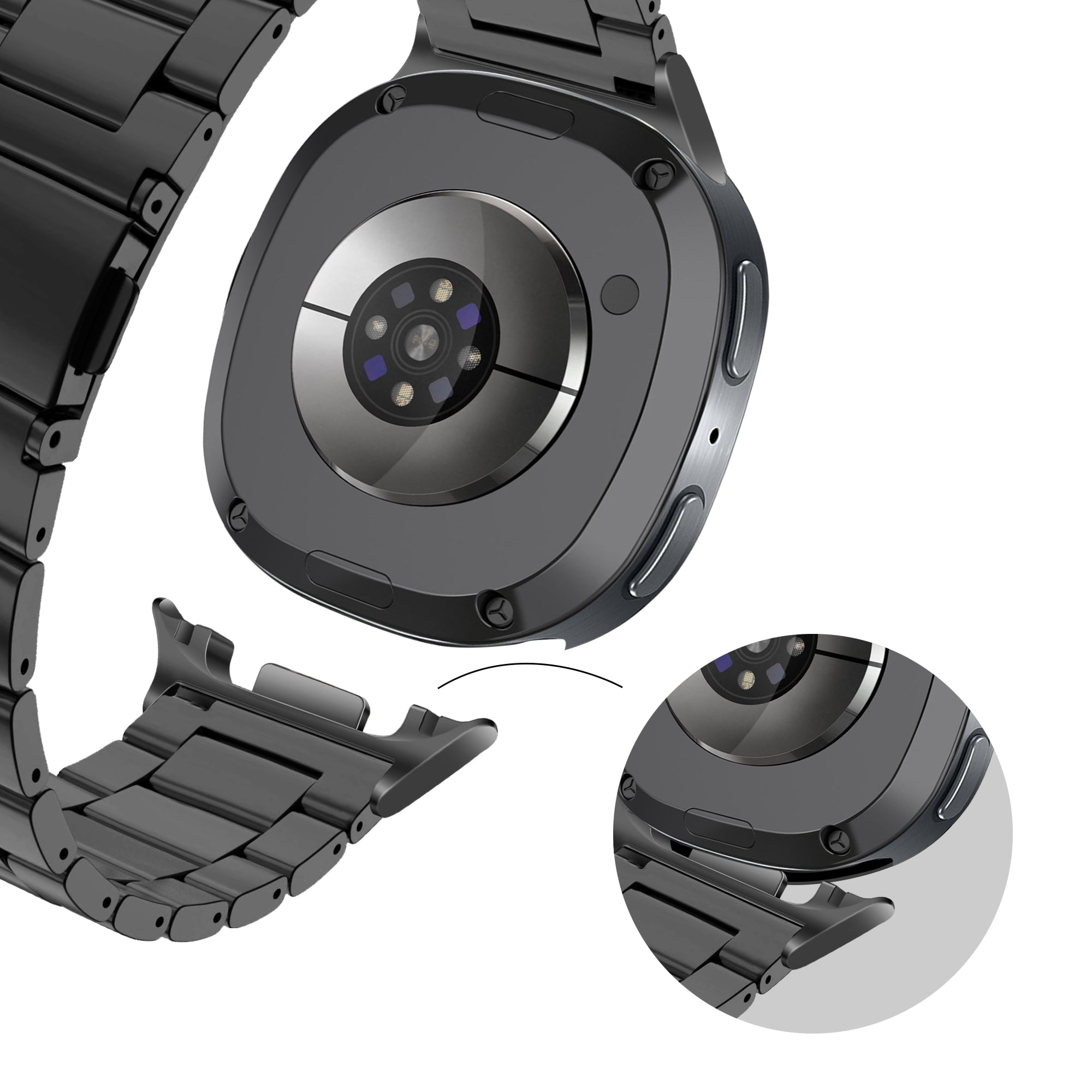 Bandz Samsung Galaxy Watch 9 - 40mm Steel Strap 'Classic' (Black)