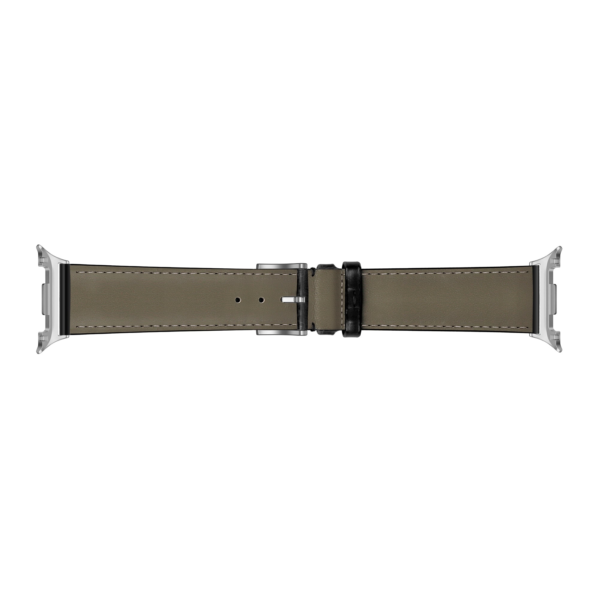 Bracelet cuir cocodrile Samsung Galaxy Watch 8 - 44mm (noir)