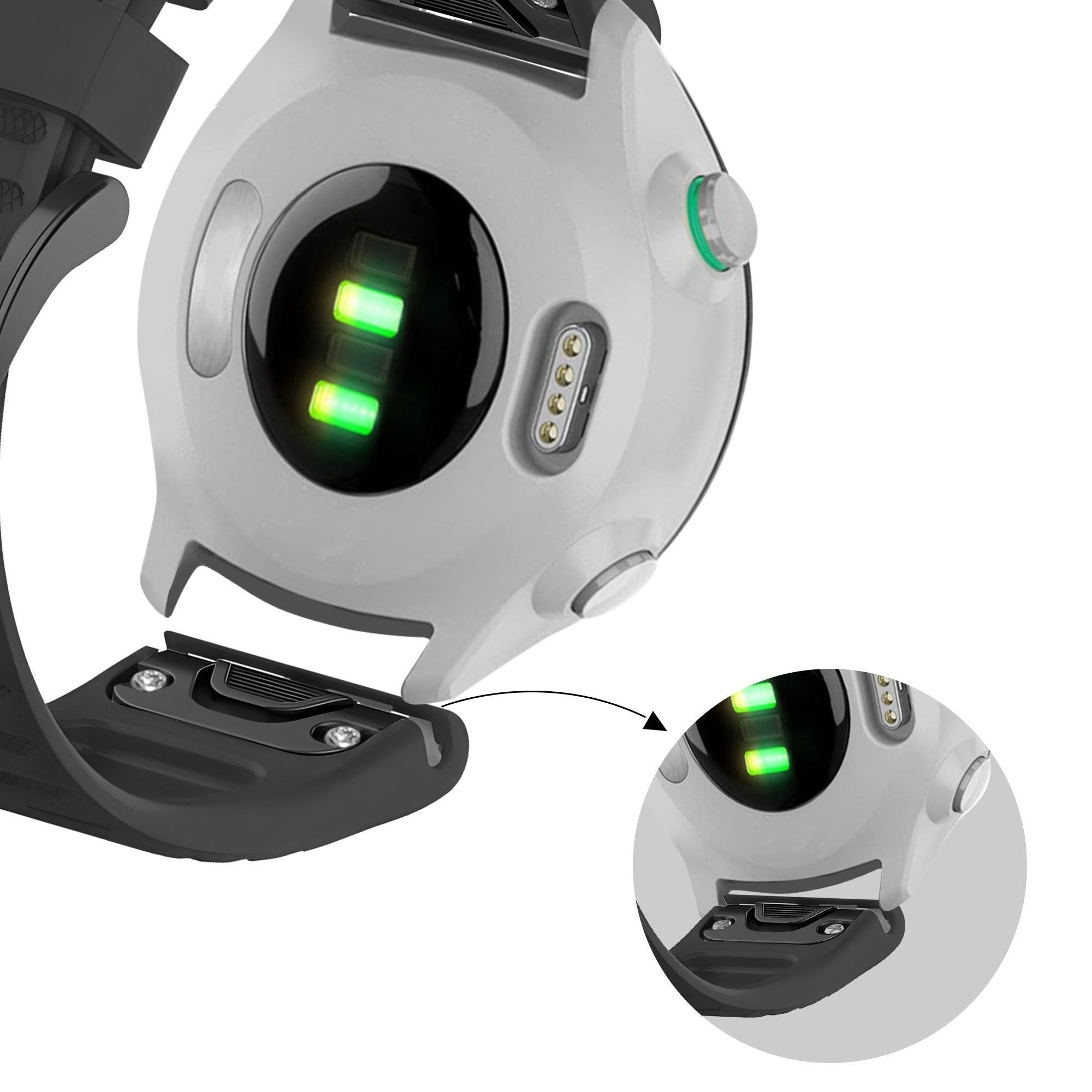 Bracelet silicone à boucle Garmin Tactix 7 (noir)