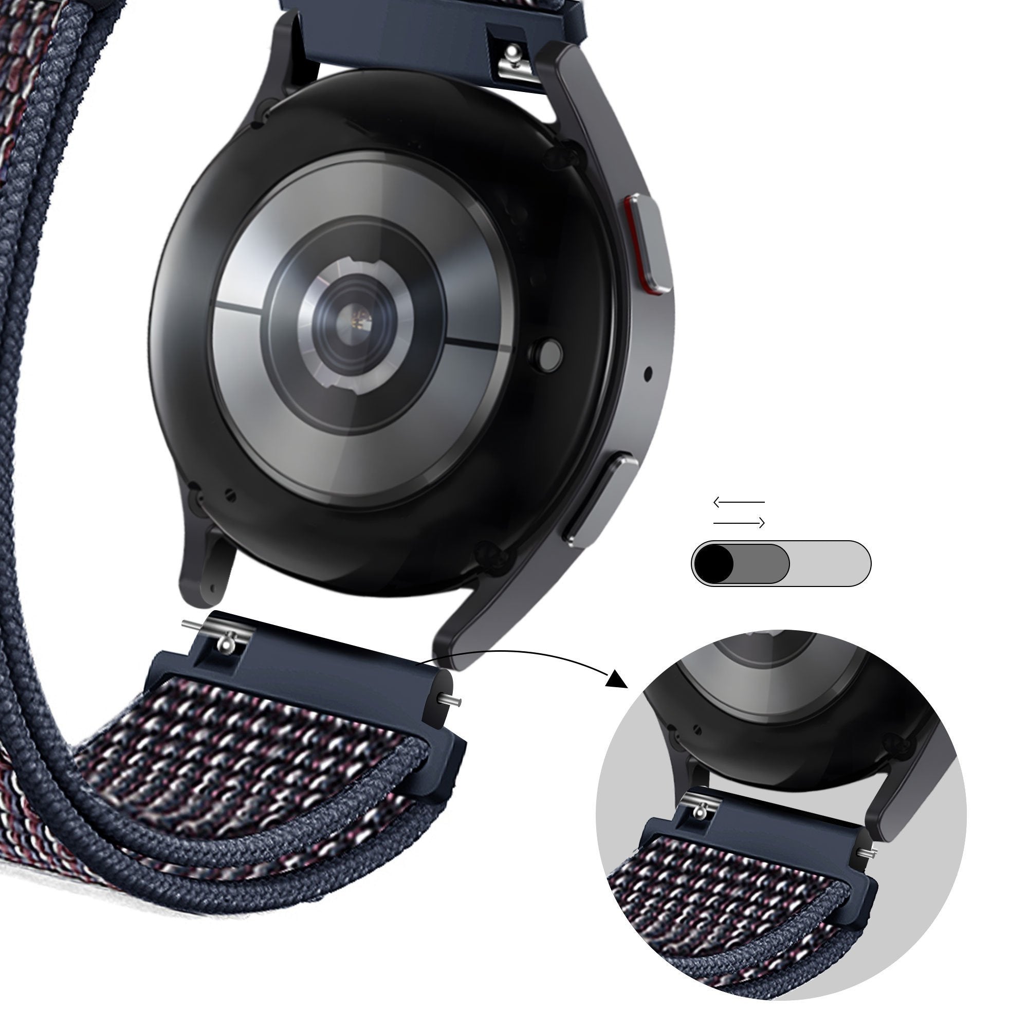 Bandz Bracelet nylon loop Huawei Watch GT 5 Pro 46mm (indigo)