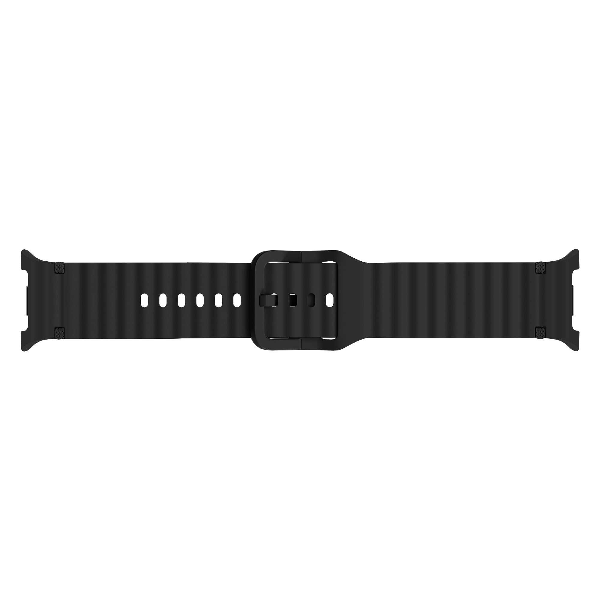 Samsung Galaxy Watch 8 Classic Wave Silicone Strap (Black)
