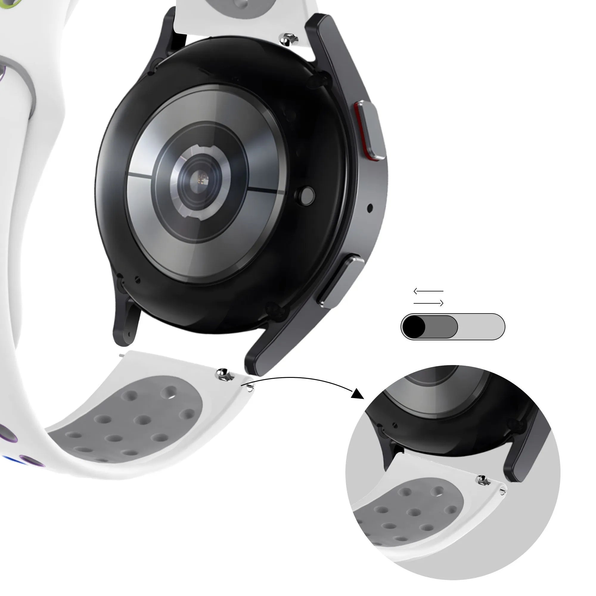 Bandz Bracelet sport 'Deluxe' Levowatch Eve (blanc/multicolore)