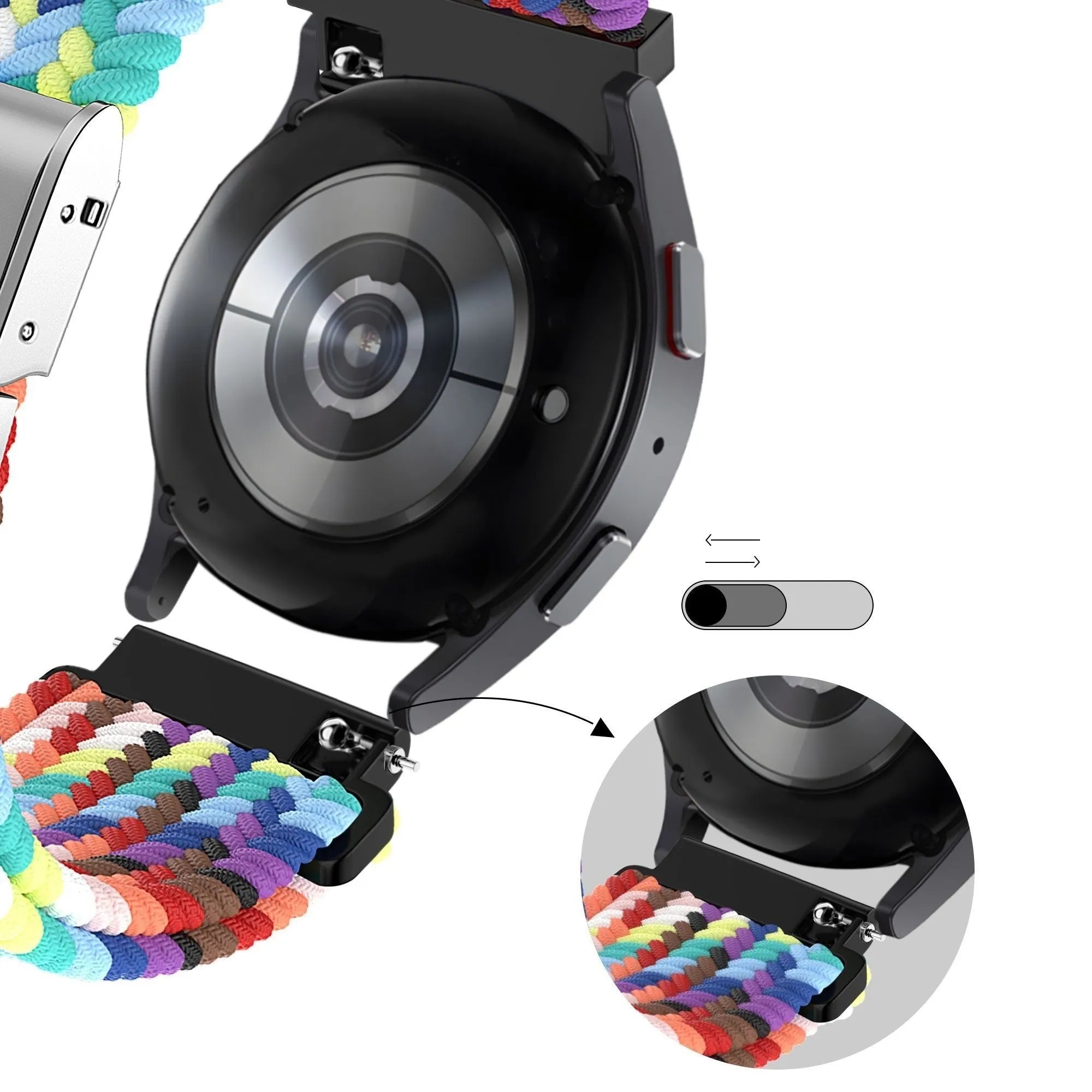 Bandz Bracelet nylon tissé Levowatch Tiny (arc-en-ciel)