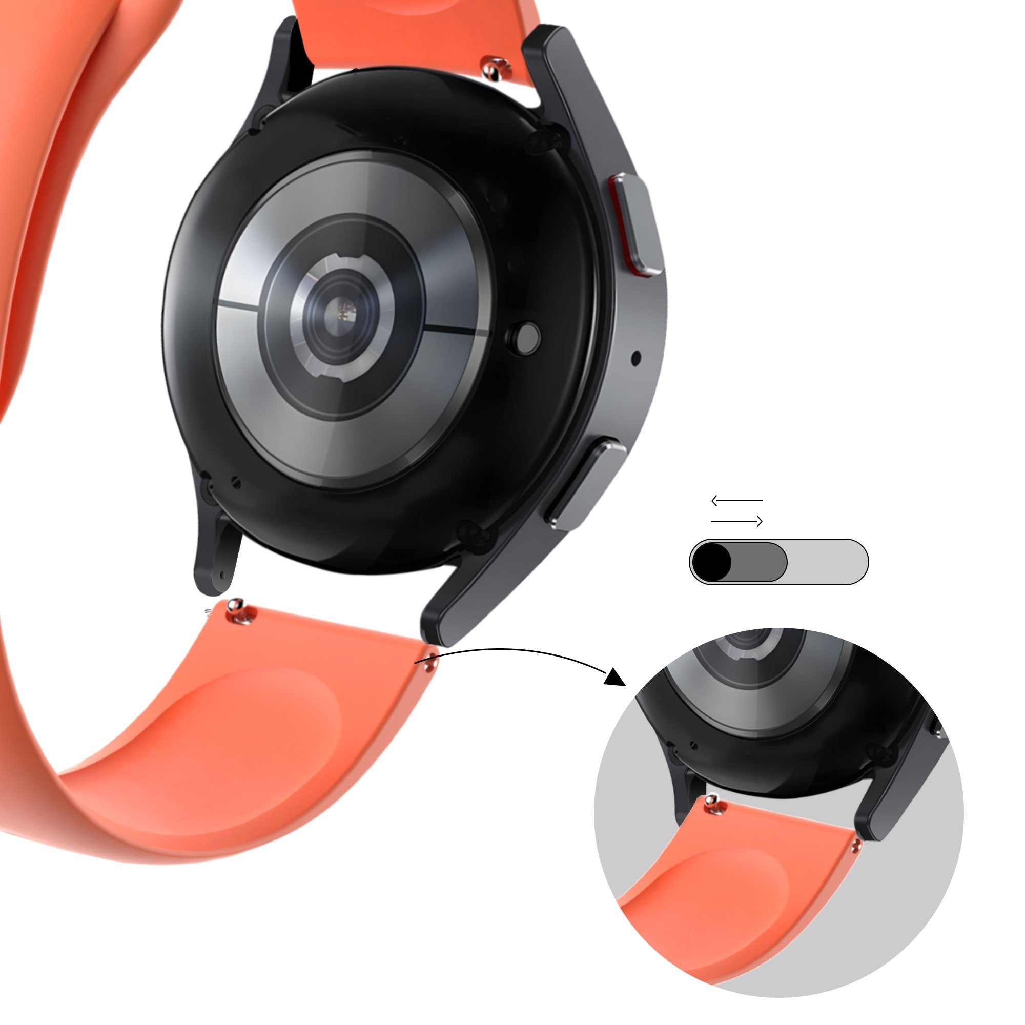 Bandz Bracelet sport 'Deluxe' Huawei Watch GT 7 - 46mm (orange)