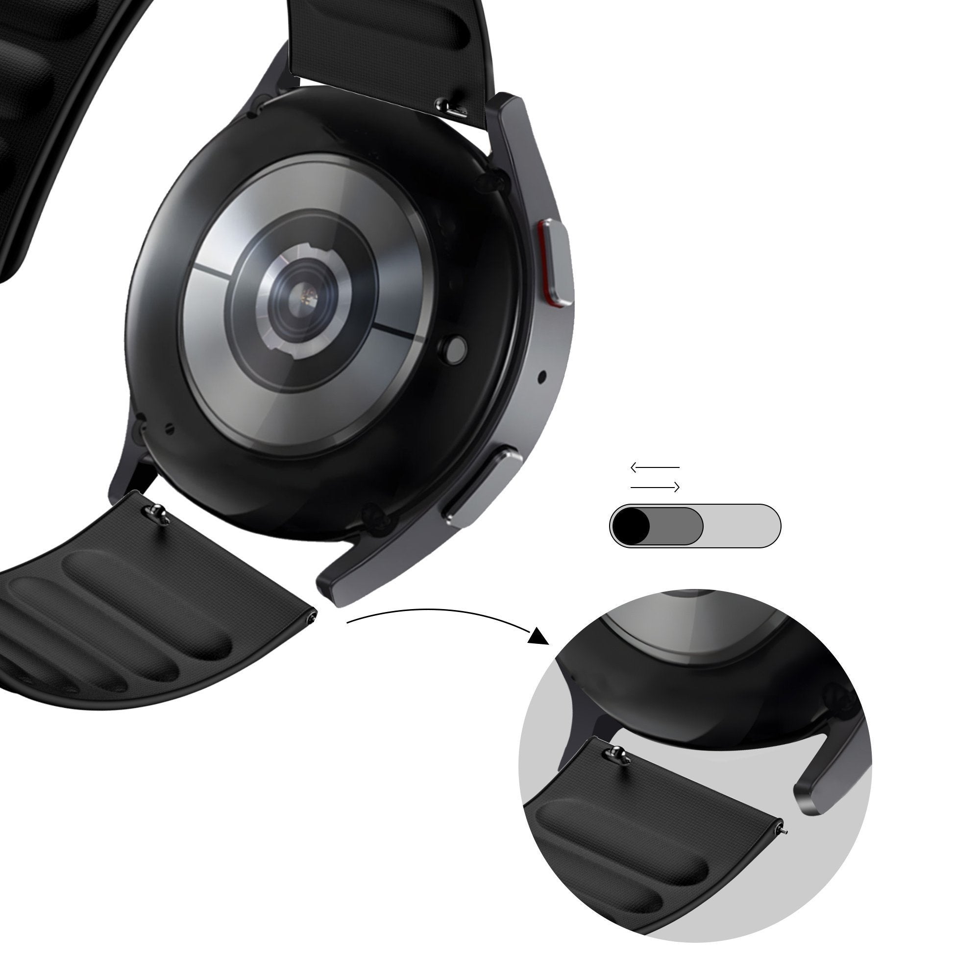 Bandz Bracelet tissé magnétique Huawei Watch GT 5 Pro 46mm (noir)