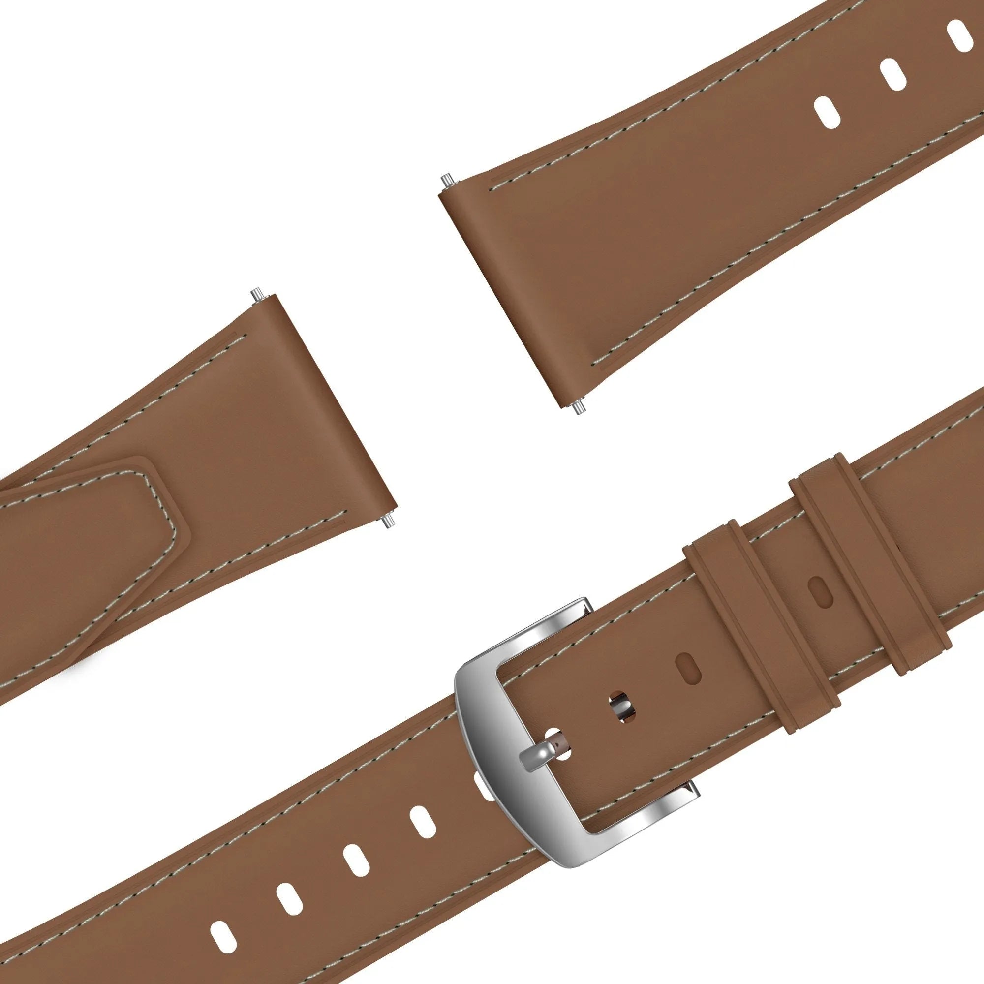Bandz Bracelet cuir 'Easy Fit' Honor Watch 6 (marron)