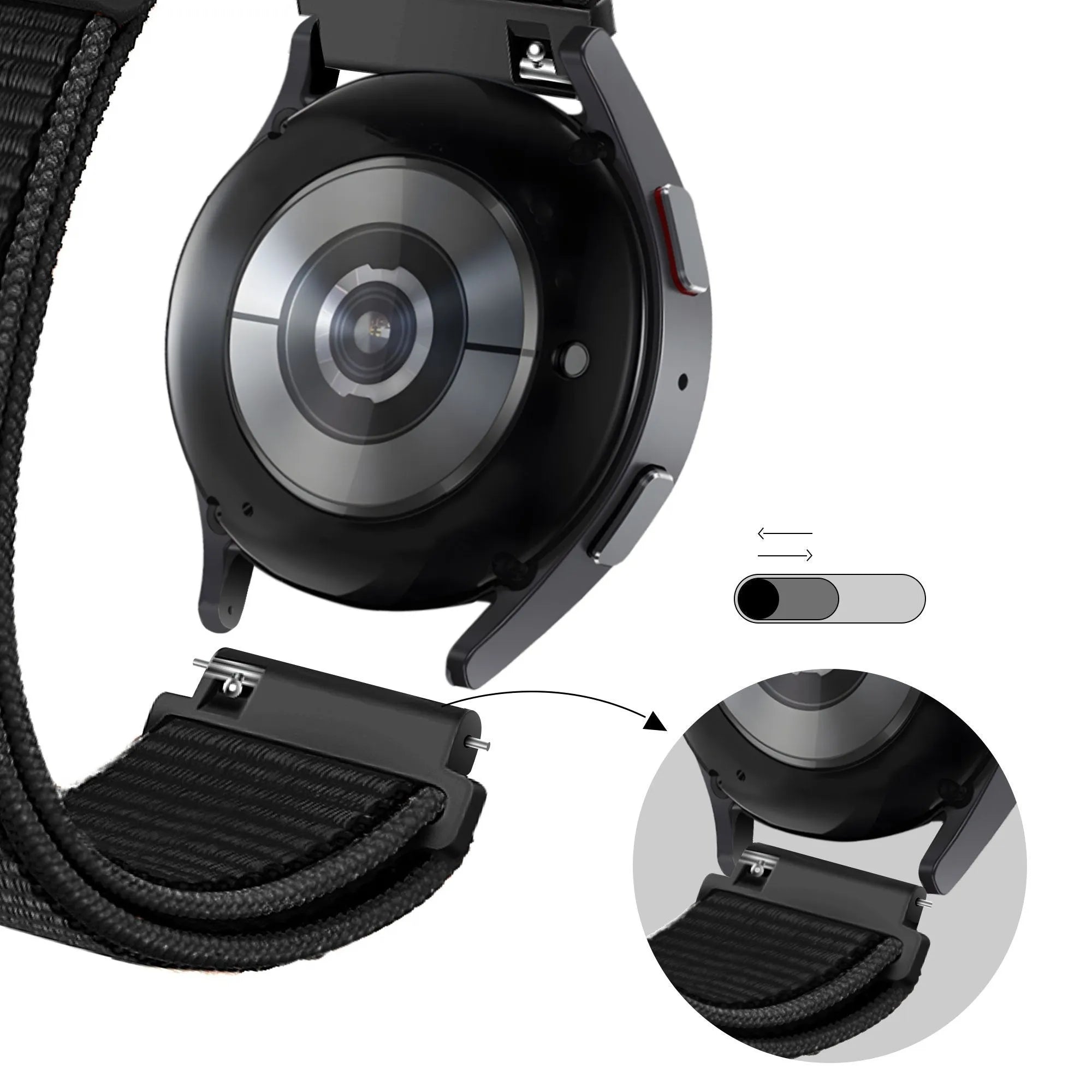 BALR Bracelet nylon Fossil Gen 5e 44mm (noir)