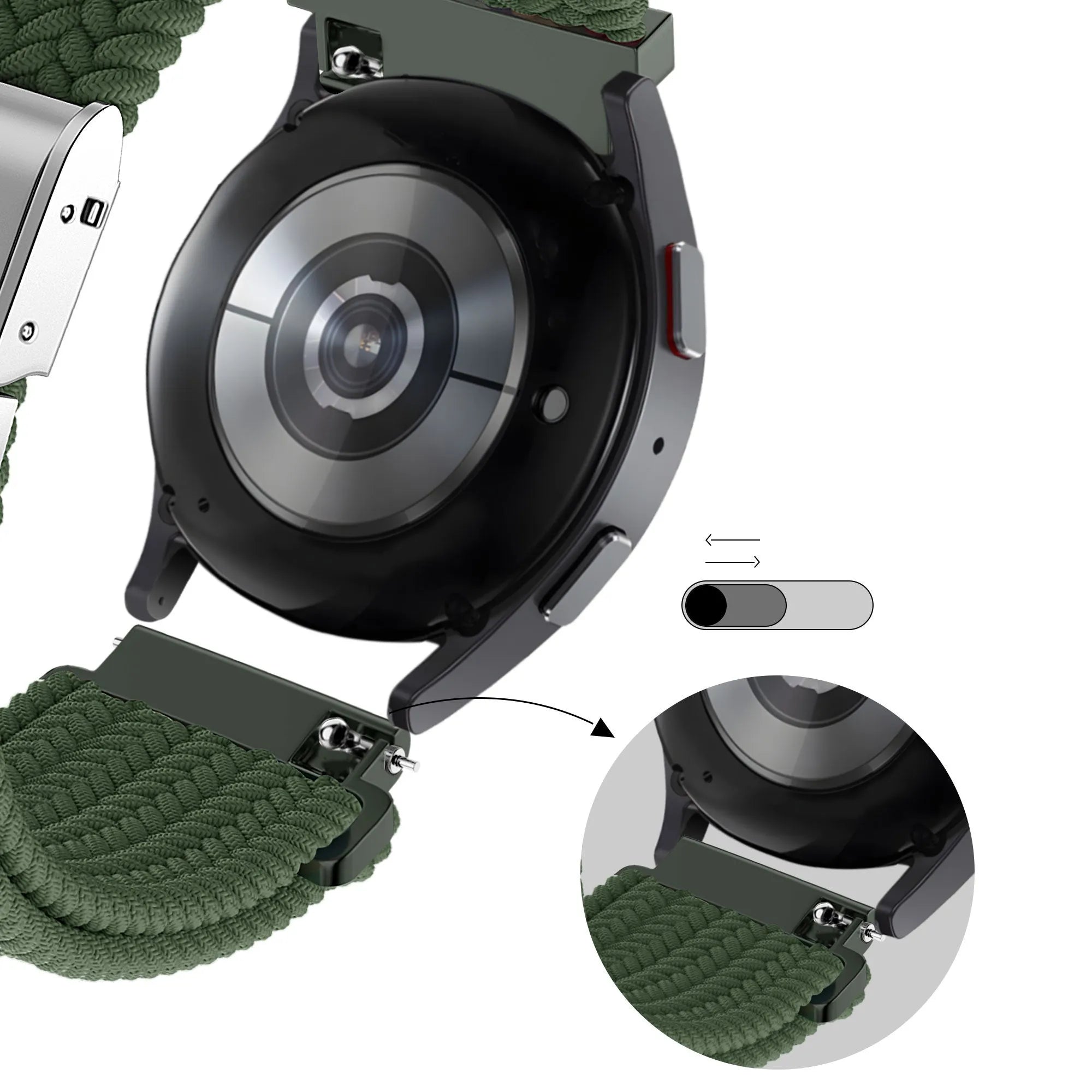 Bandz Bracelet pro nylon tressé Polar Grit X Pro (vert olive)