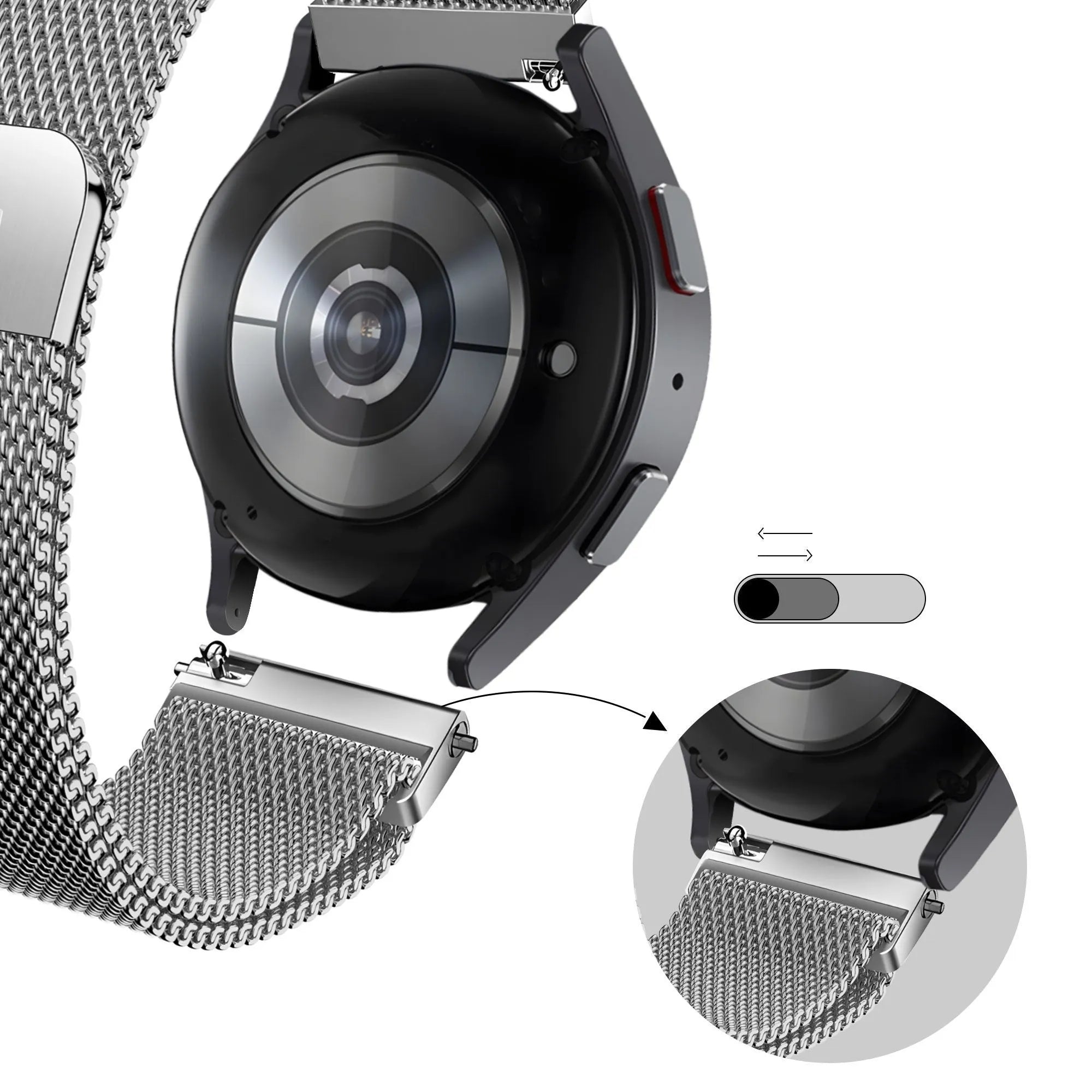 BALR Bracelet milanais Polar Pacer (argent)