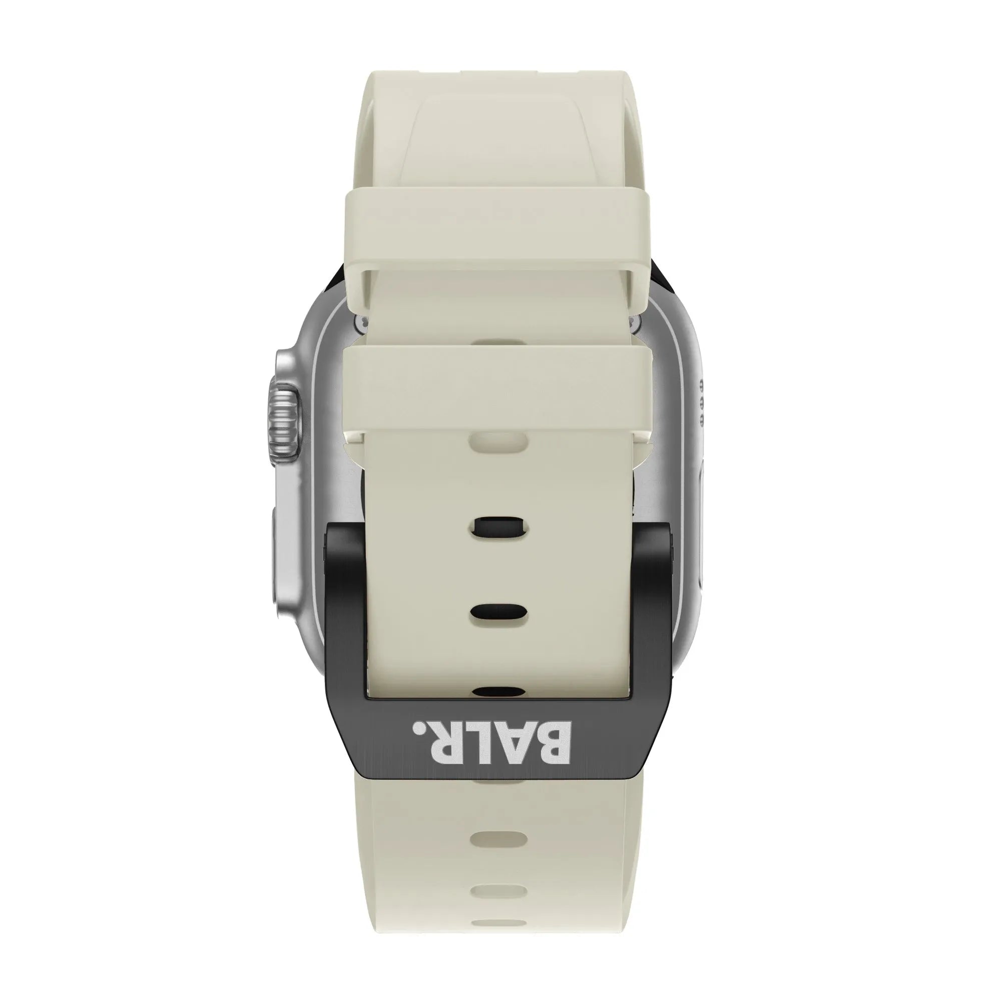 BALR. Apple Watch Ultra Liquid Silicone Strap (Beige/Black)