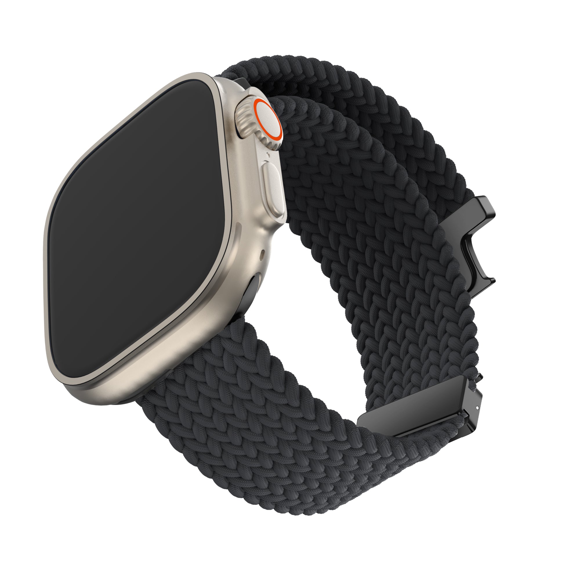 Bandz Bracelet tressé boucle en P Apple Watch Ultra (noir)
