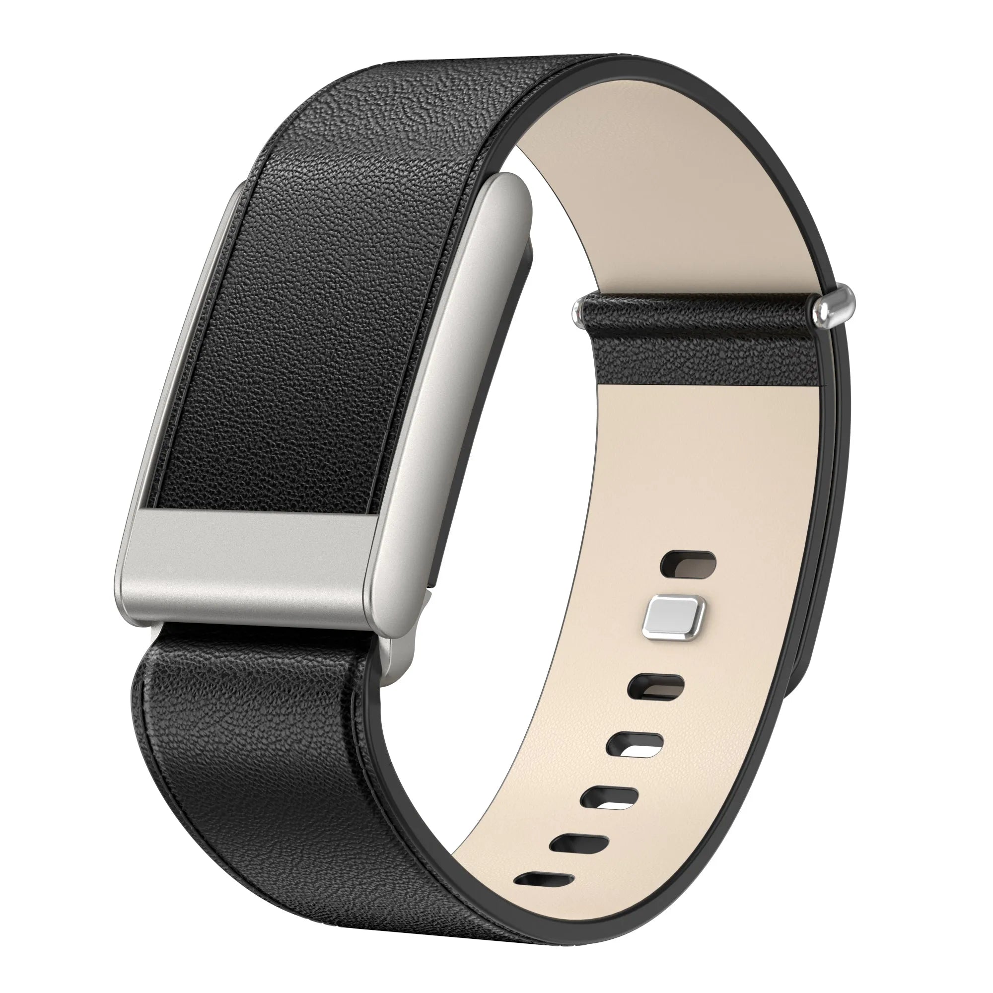 Bracelet cuir compatible avec Whoop 5.0 (noir)