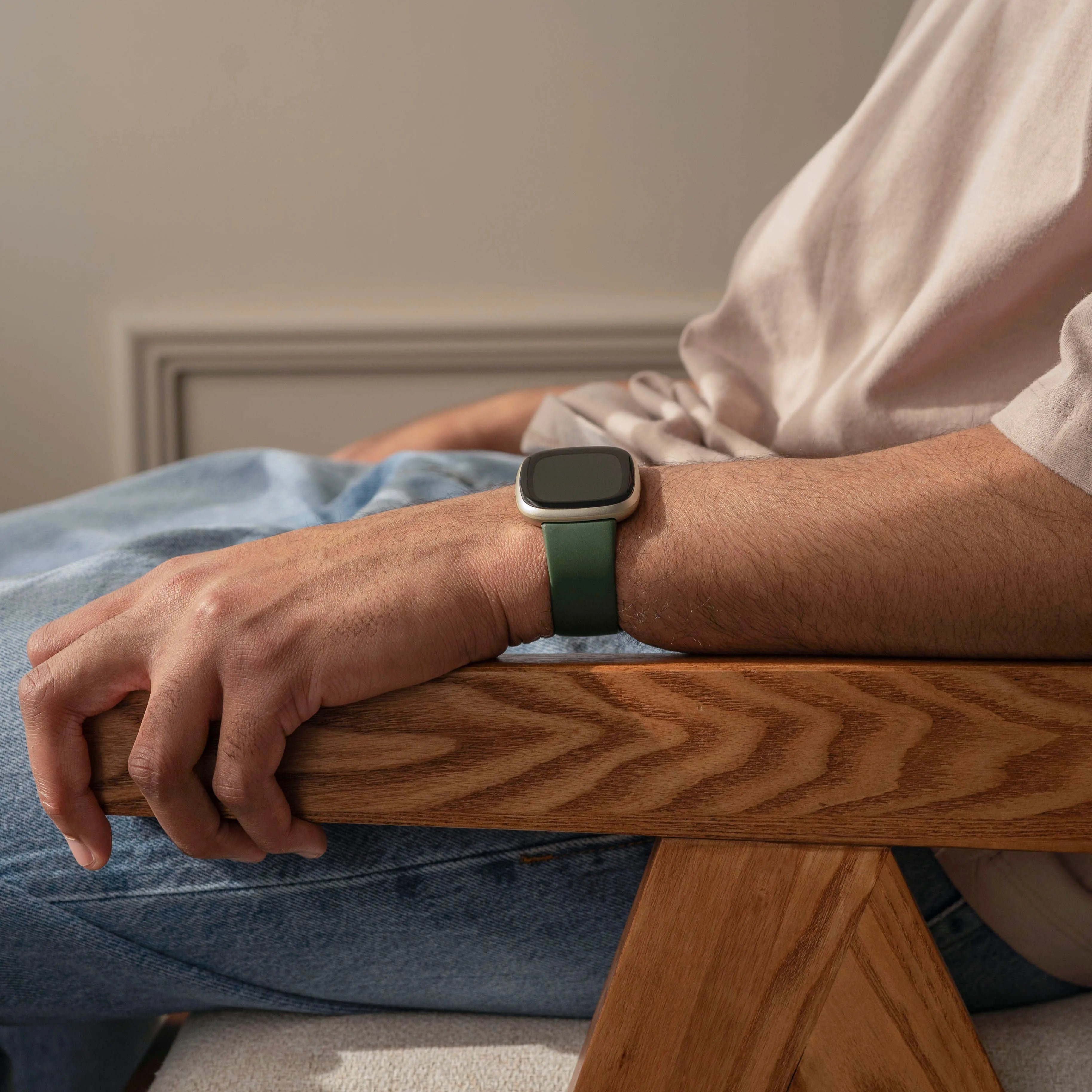 Bracelet silicone classique Fitbit Sense 2 (vert foncé)