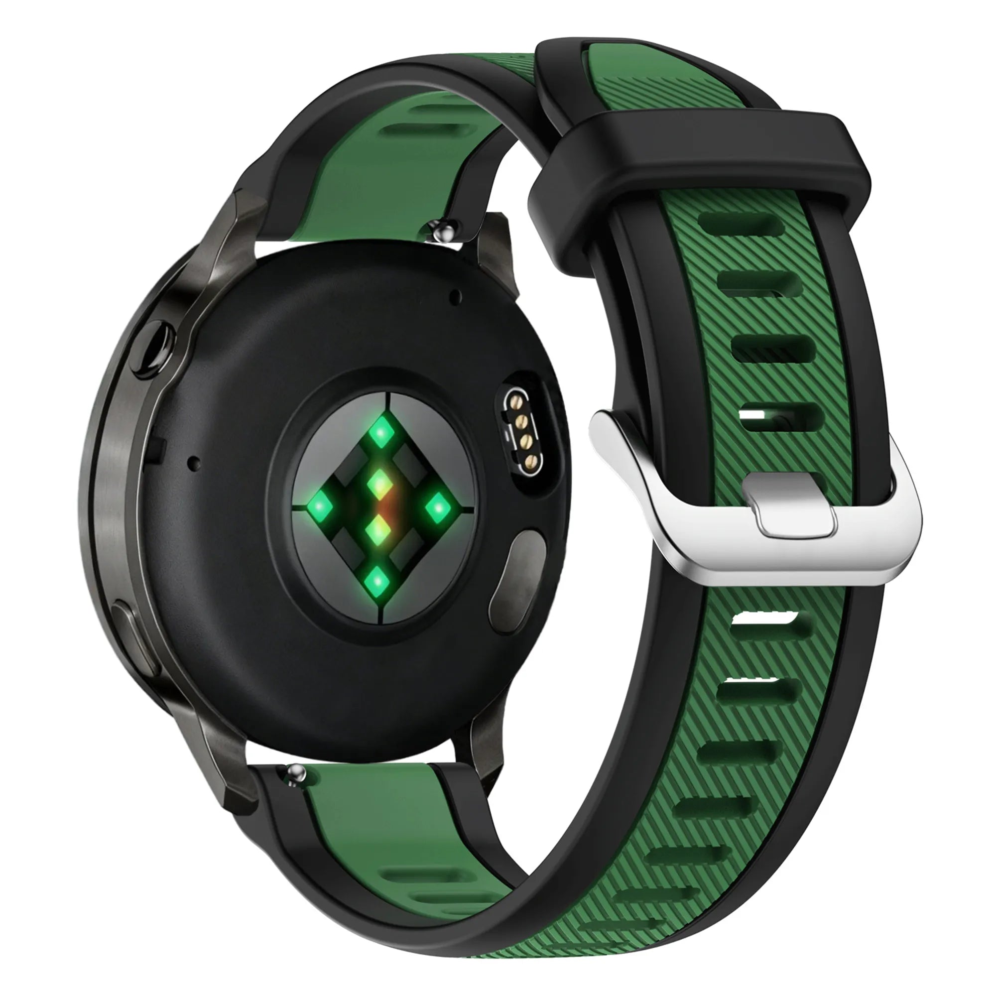 Bandz Bracelet dual sport avec boucle Garmin D2 Air X15 (noir/vert)