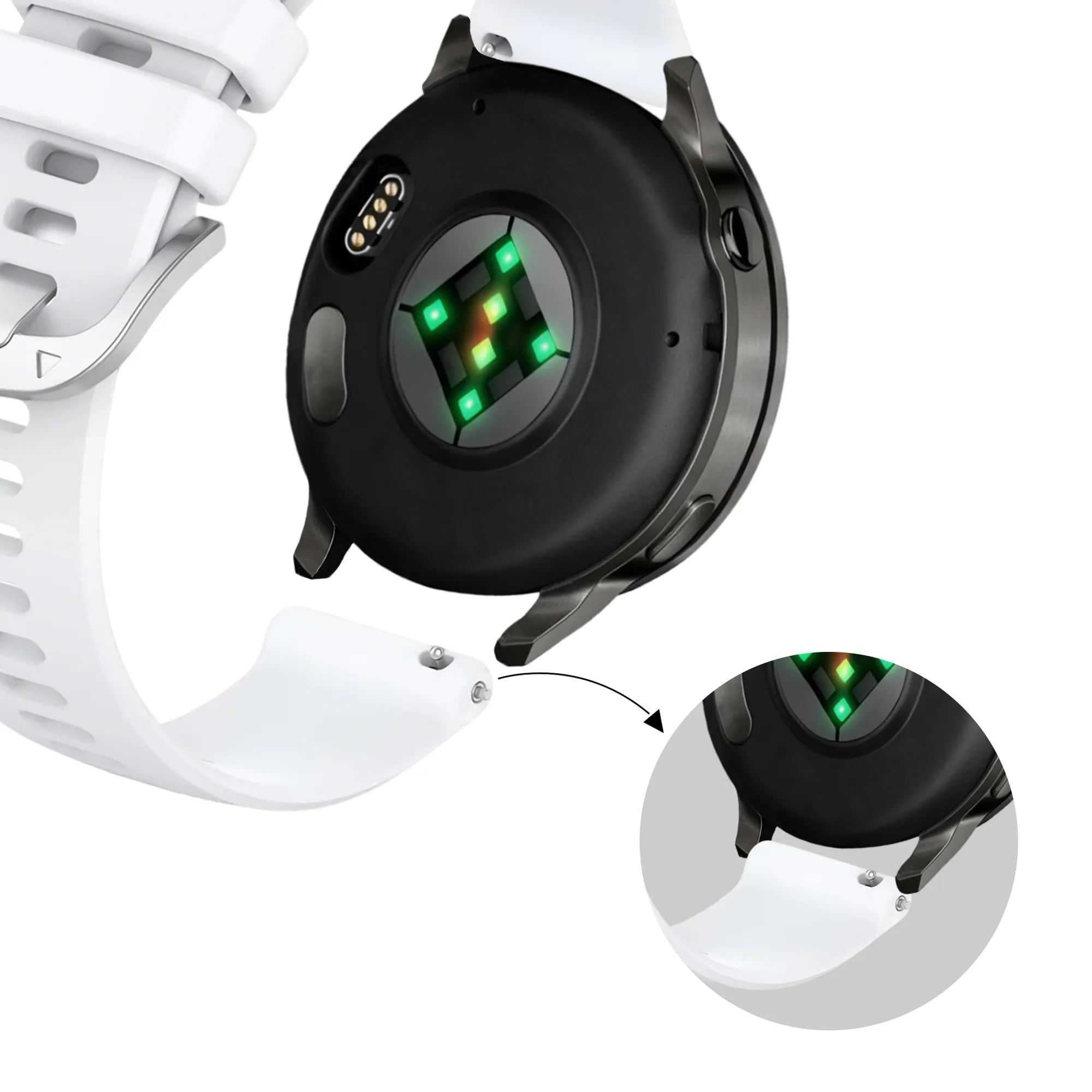 Bandz Bracelet silicone 'Classic' Garmin Venu 4 - 41mm (blanc)