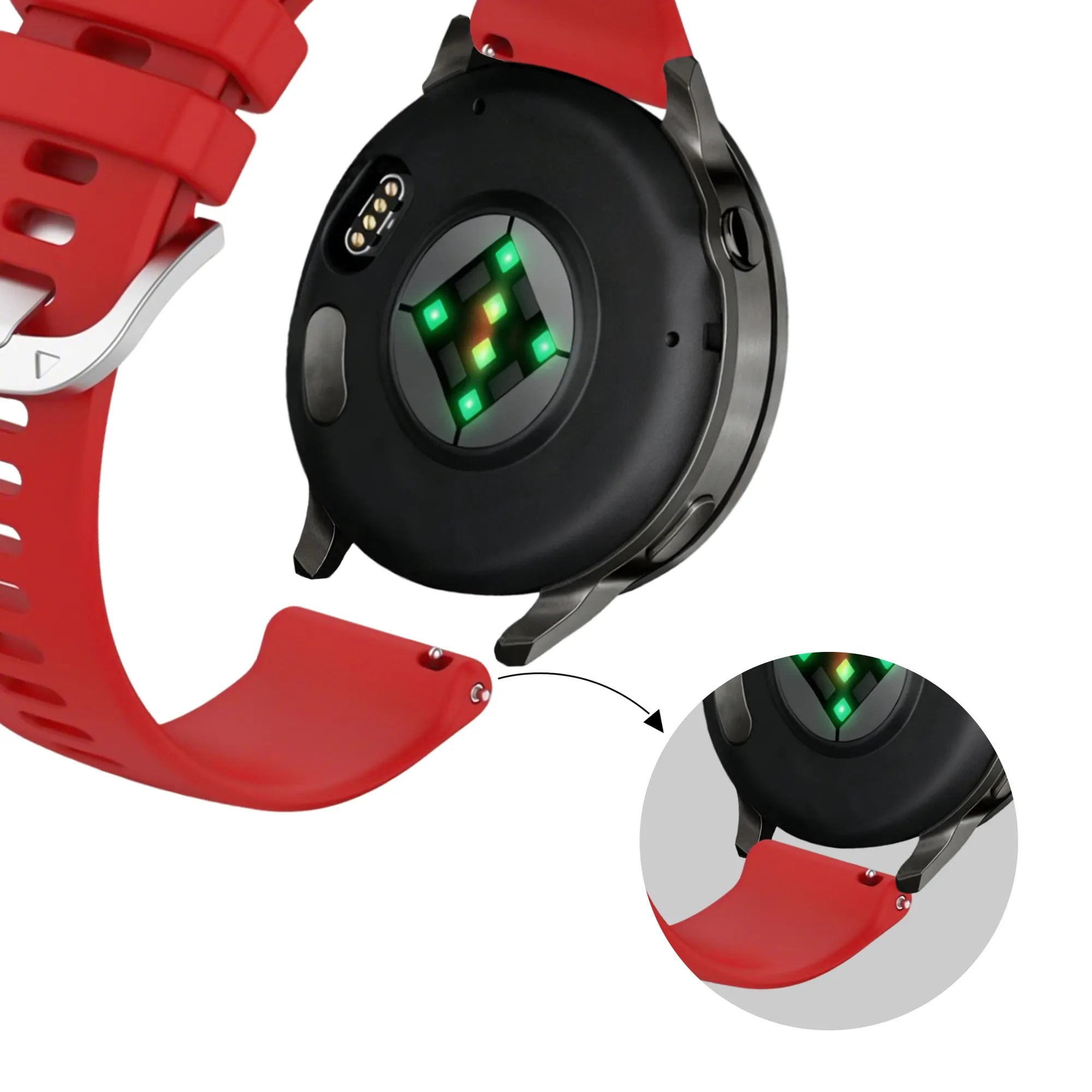 Bandz Bracelet silicone 'Classic' Garmin Venu 4 - 41mm (rouge)