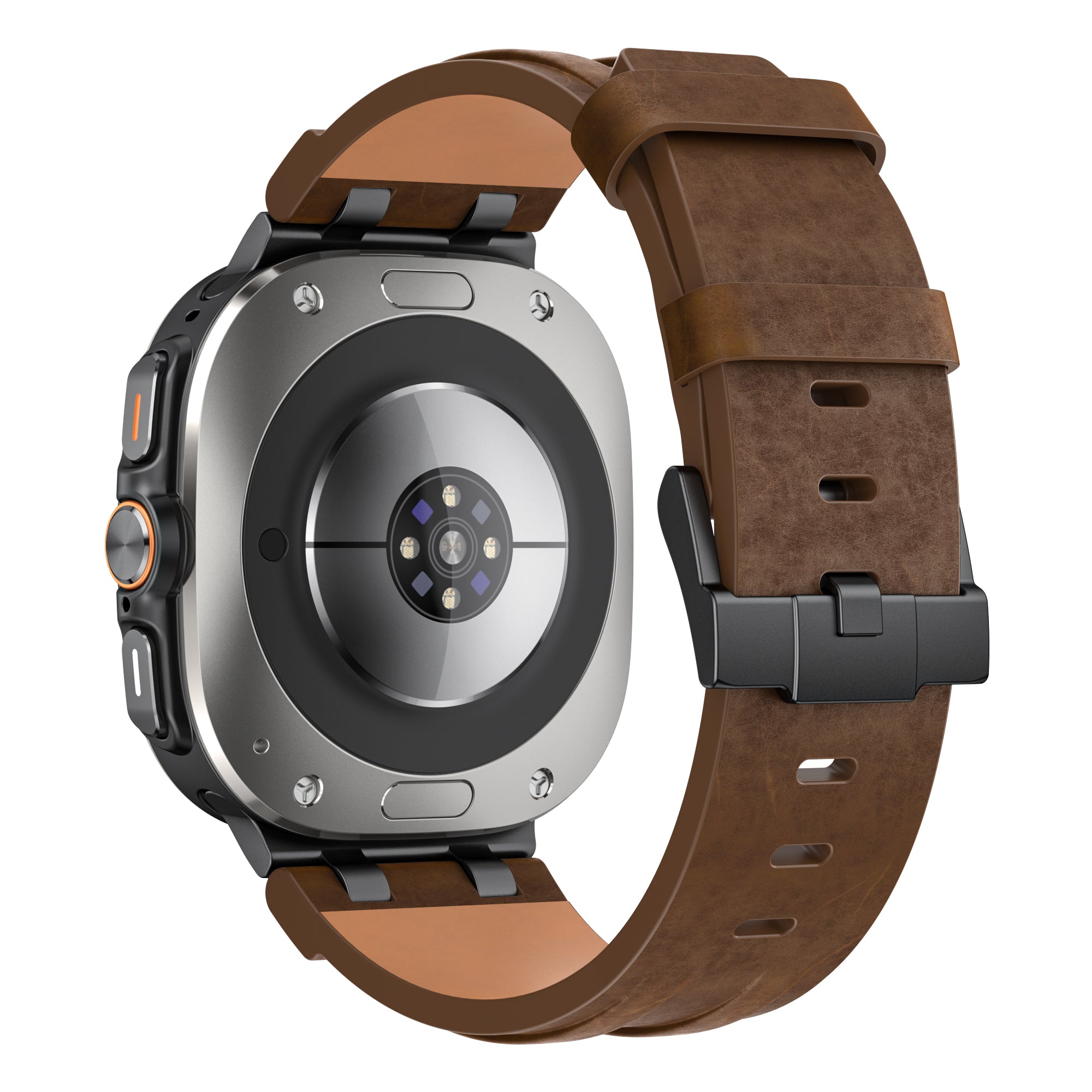 Bracelet cuir solide Samsung Galaxy Watch Ultra (marron foncé)