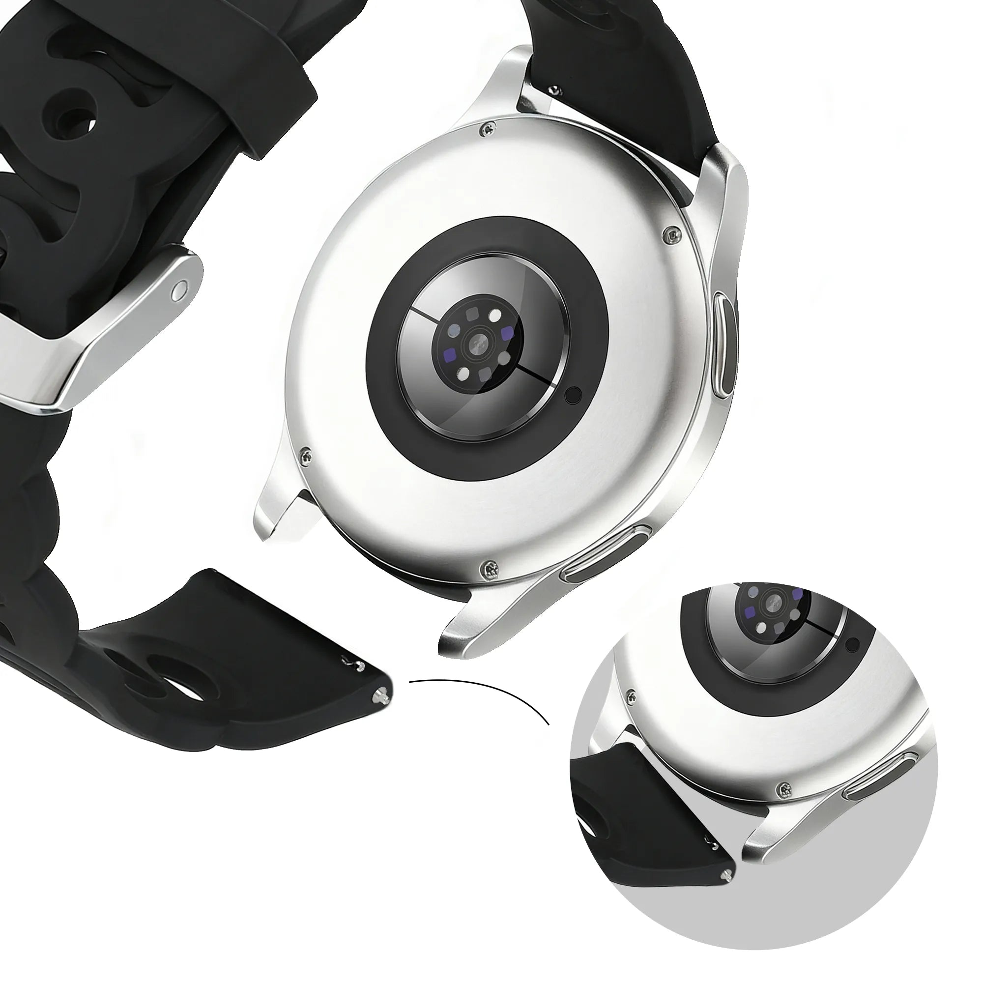 Bandz Bracelet silicone 'Chains' Levowatch Edgy (noir)