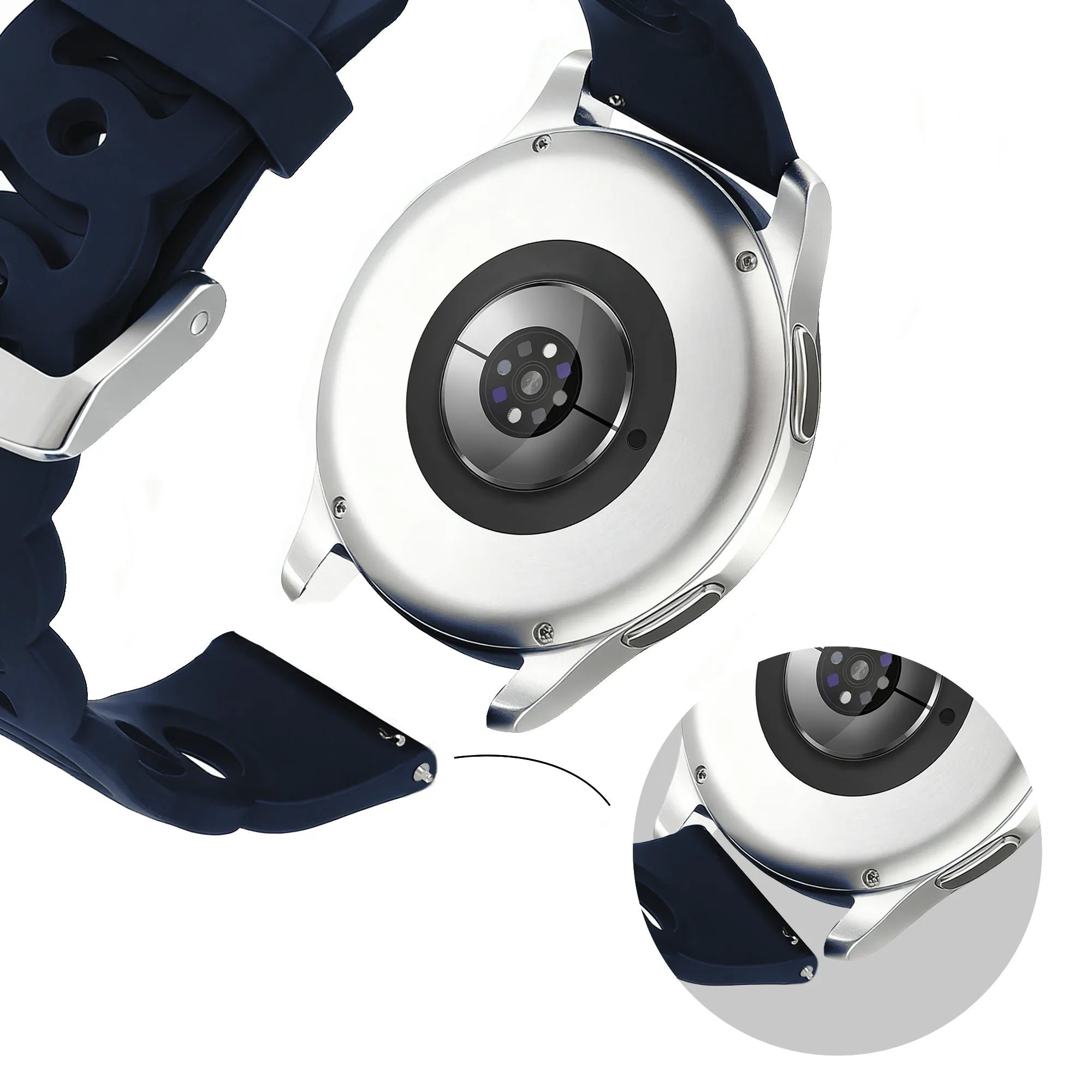 Bandz Bracelet silicone 'Chains' Levowatch Tiny (bleu foncé)