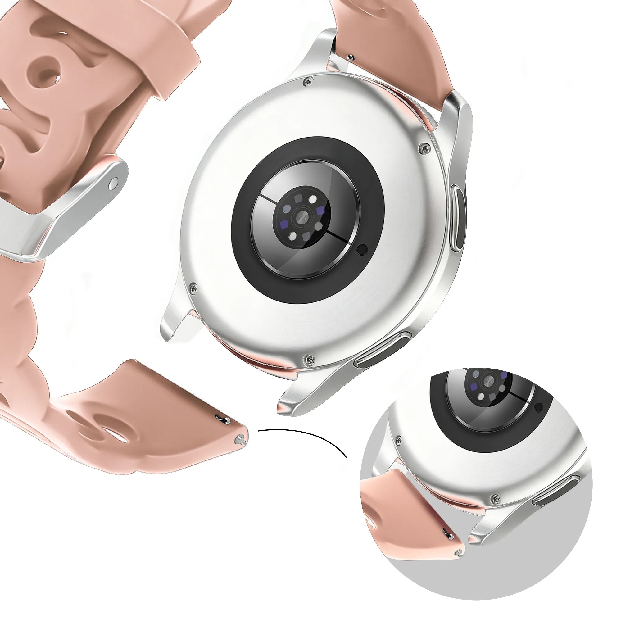 Bandz Bracelet silicone 'Chains' Levowatch Edgy (rose)