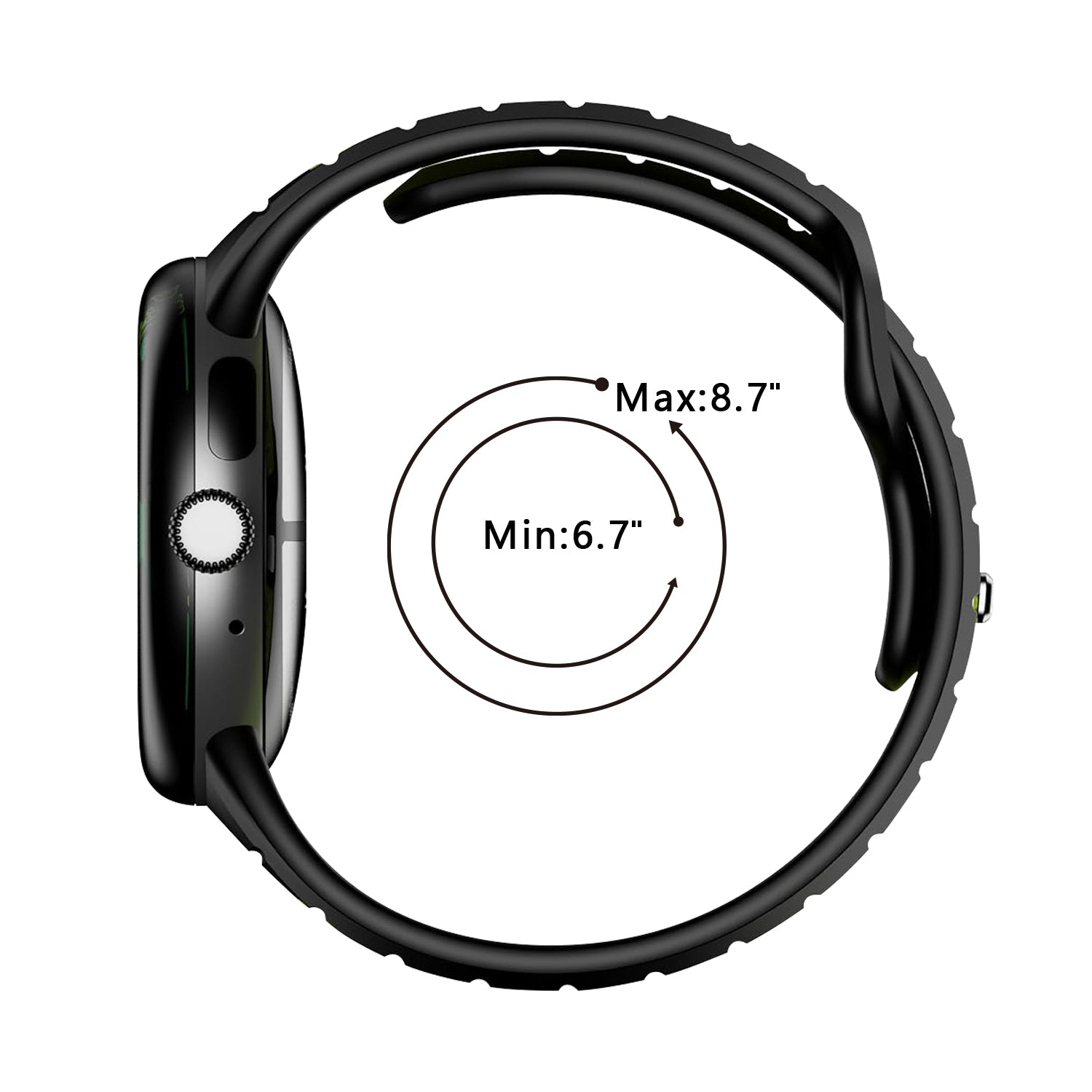 Google Pixel Watch 4 - 45mm Sport Duo Strap (Orange/Black)