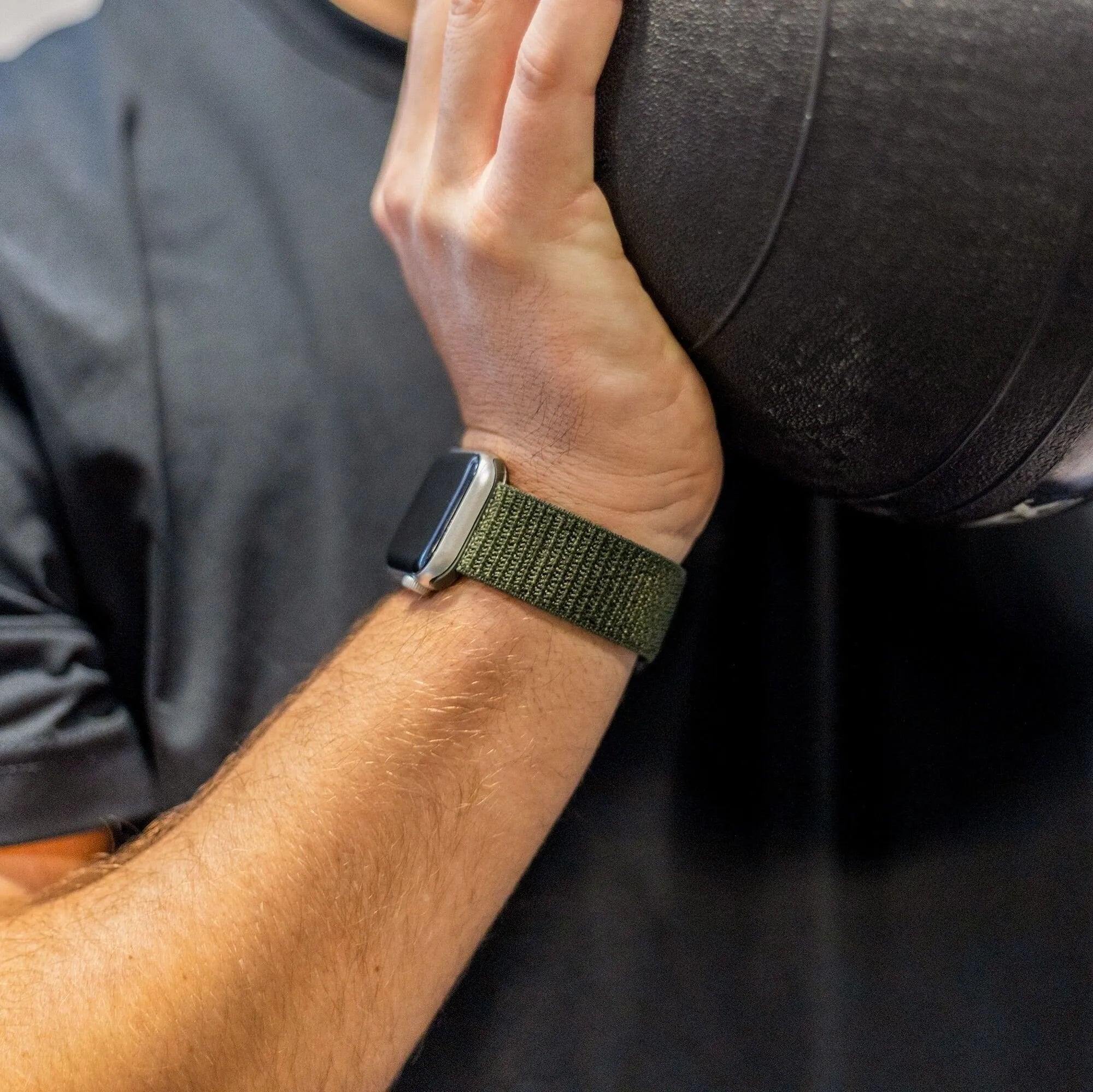 Bracelet nylon Apple Watch (vert foncé)
