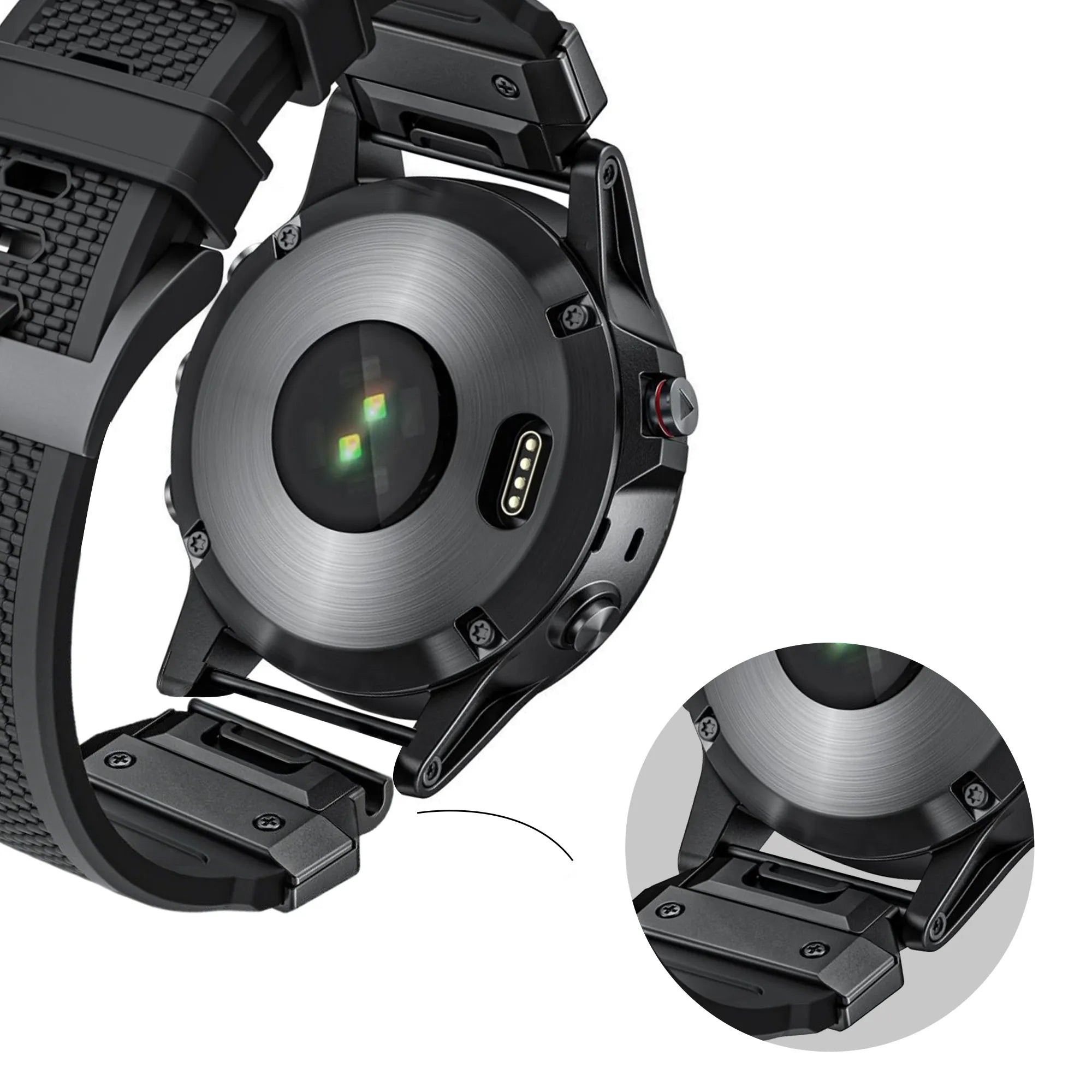 Bandz Bracelet silicone 'Explorer' Garmin Epix Pro (Gen 2) 47mm (noir)