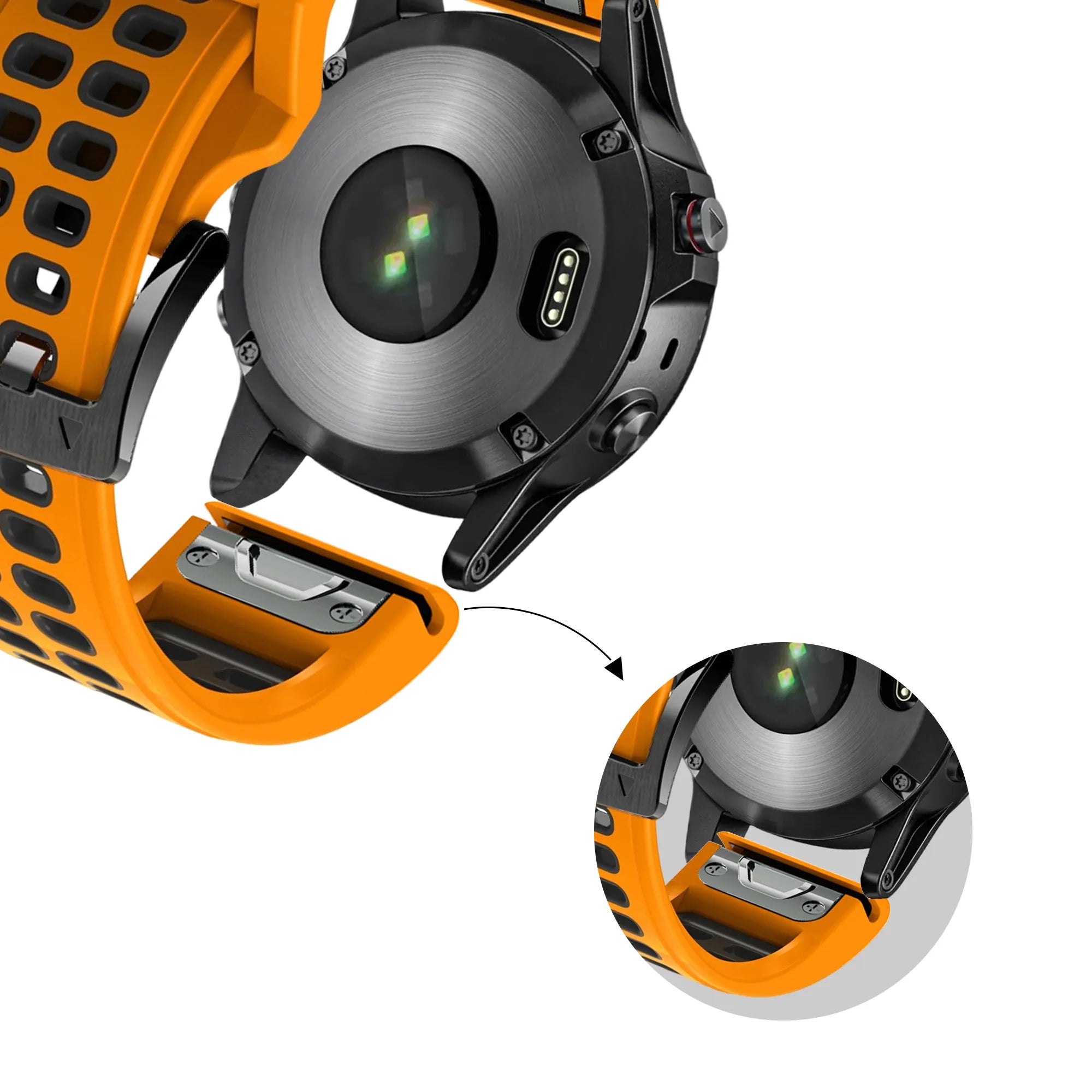 Bandz Bracelet dual sport à boucle Amazfit T-Rex Ultra 2 (orange/noir)