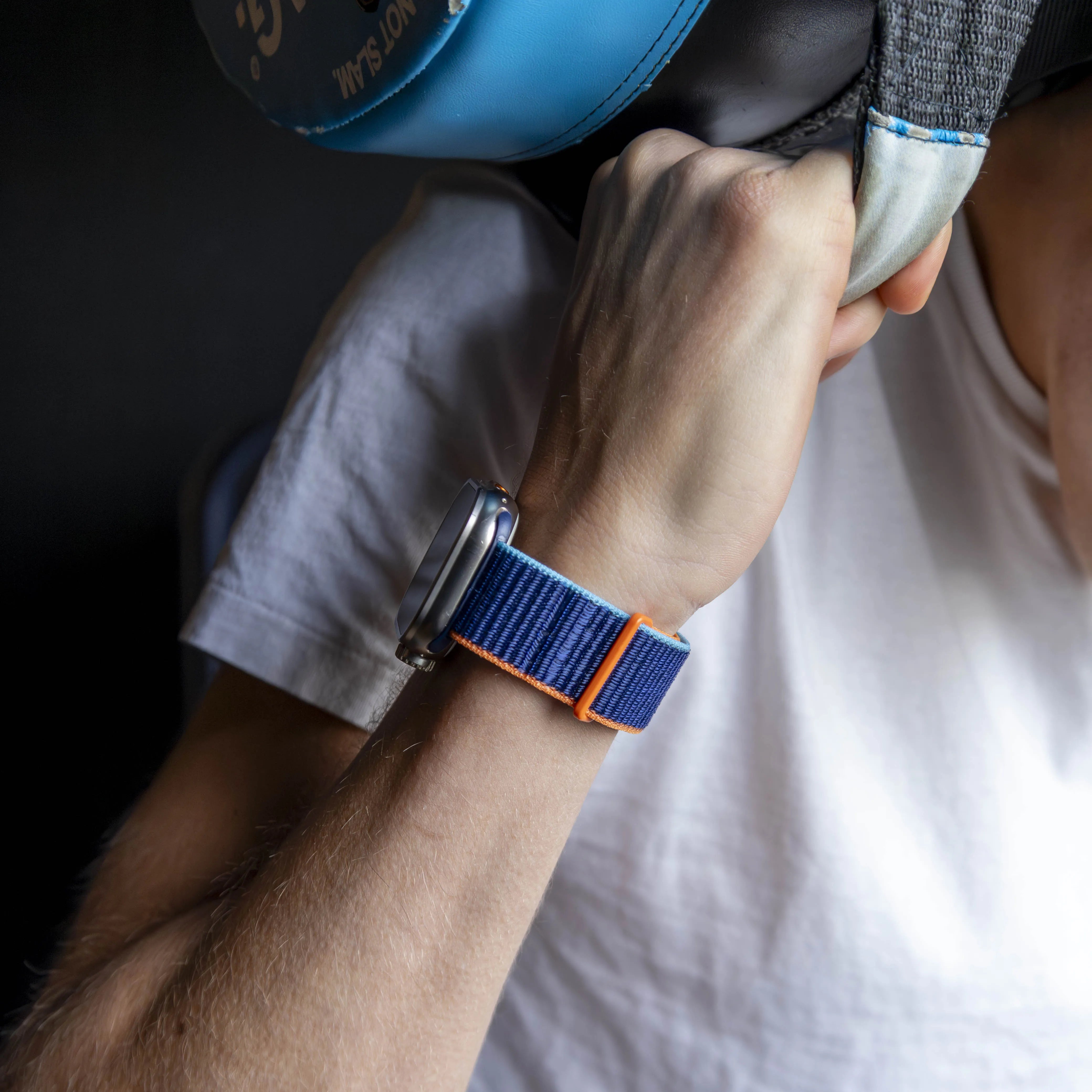 Bracelet Apple Watch nylon (bleu foncé)