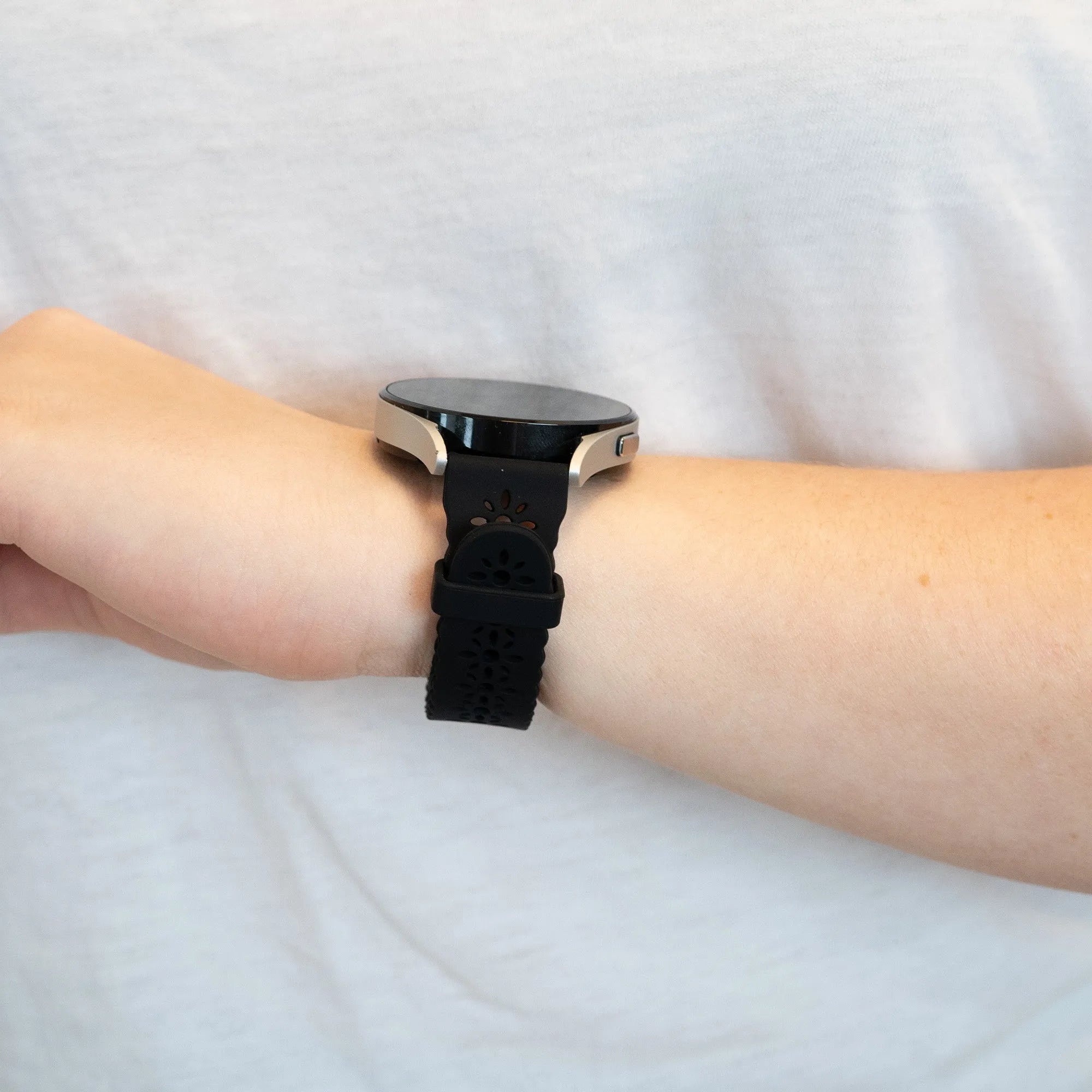 Bandz Bracelet silicone à motifs Levowatch Edgy (noir)