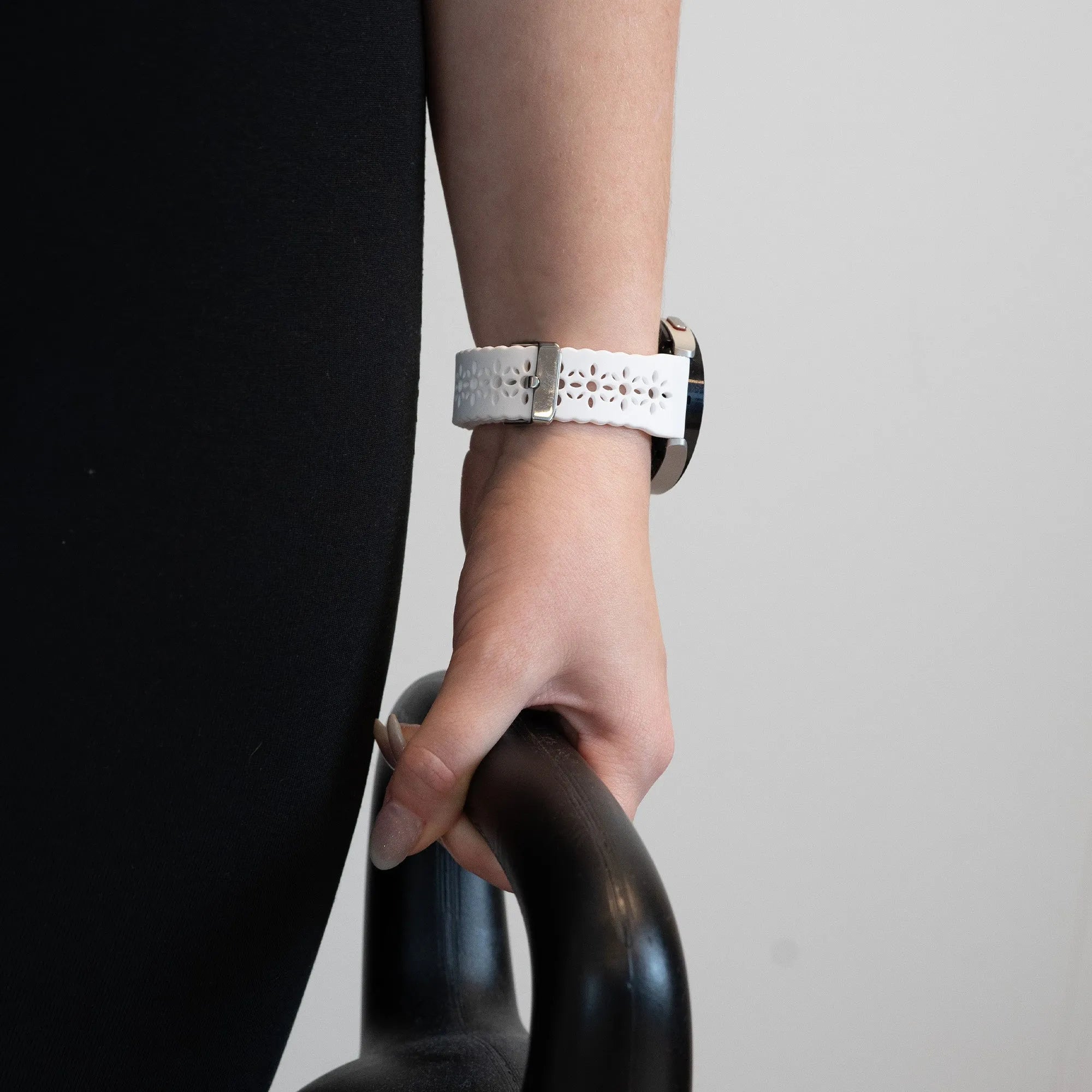 Bandz Levowatch Edgy Patterned Silicone Strap (White)