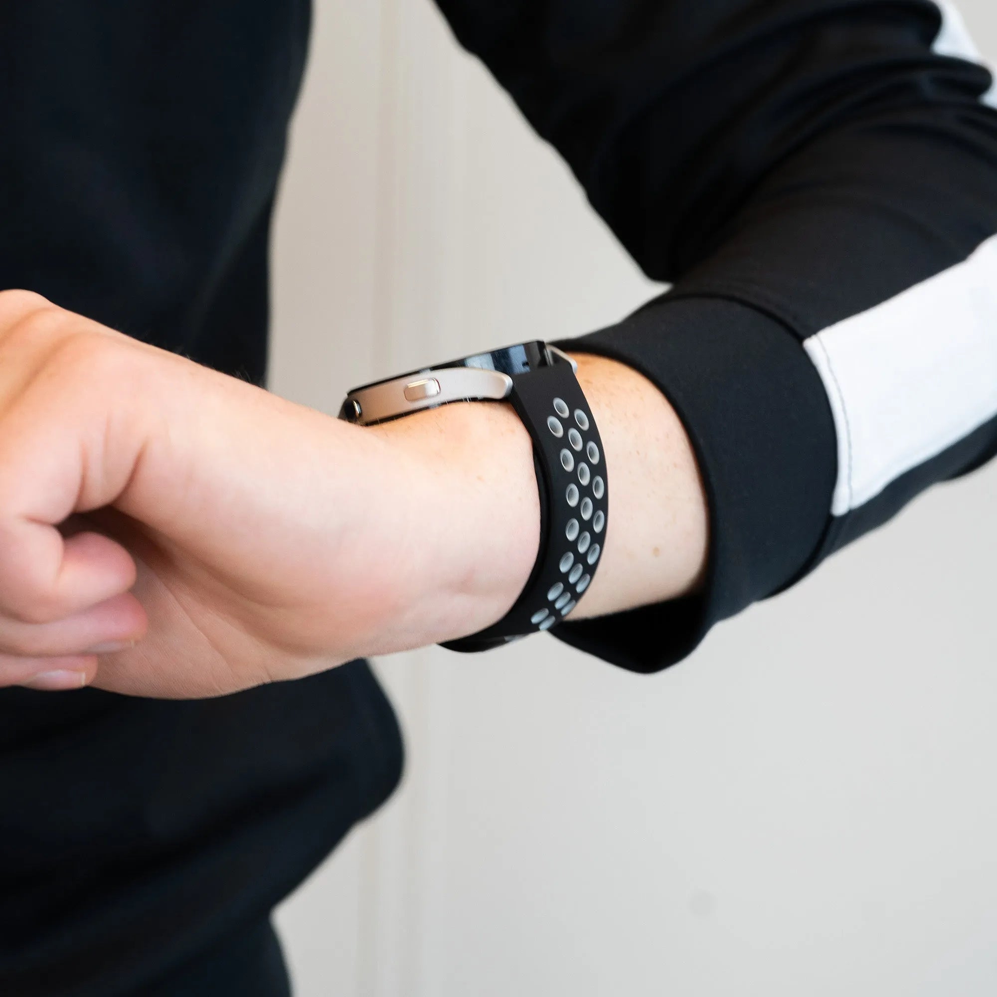 Bandz Bracelet sport 'Deluxe' Levowatch Tiny (noir/gris)