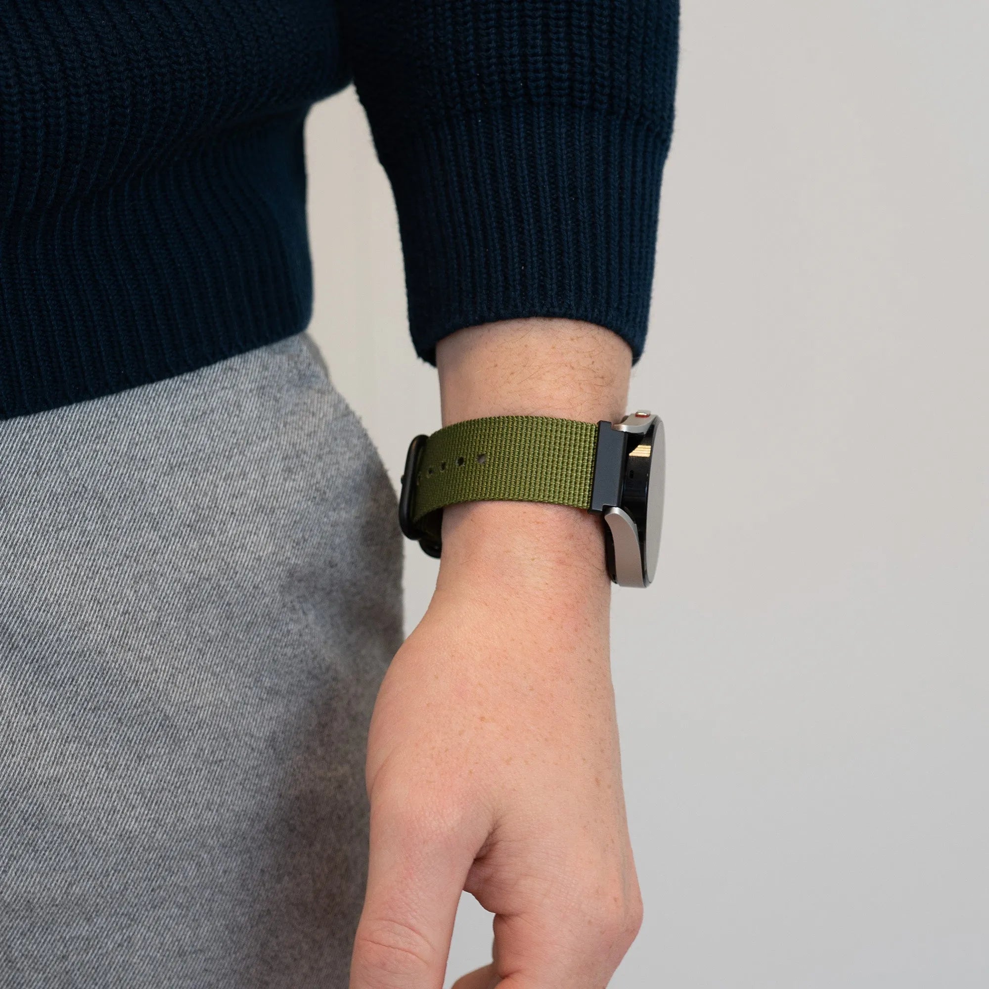 Bandz Levowatch Edgy Buckled Nylon Strap (Green)