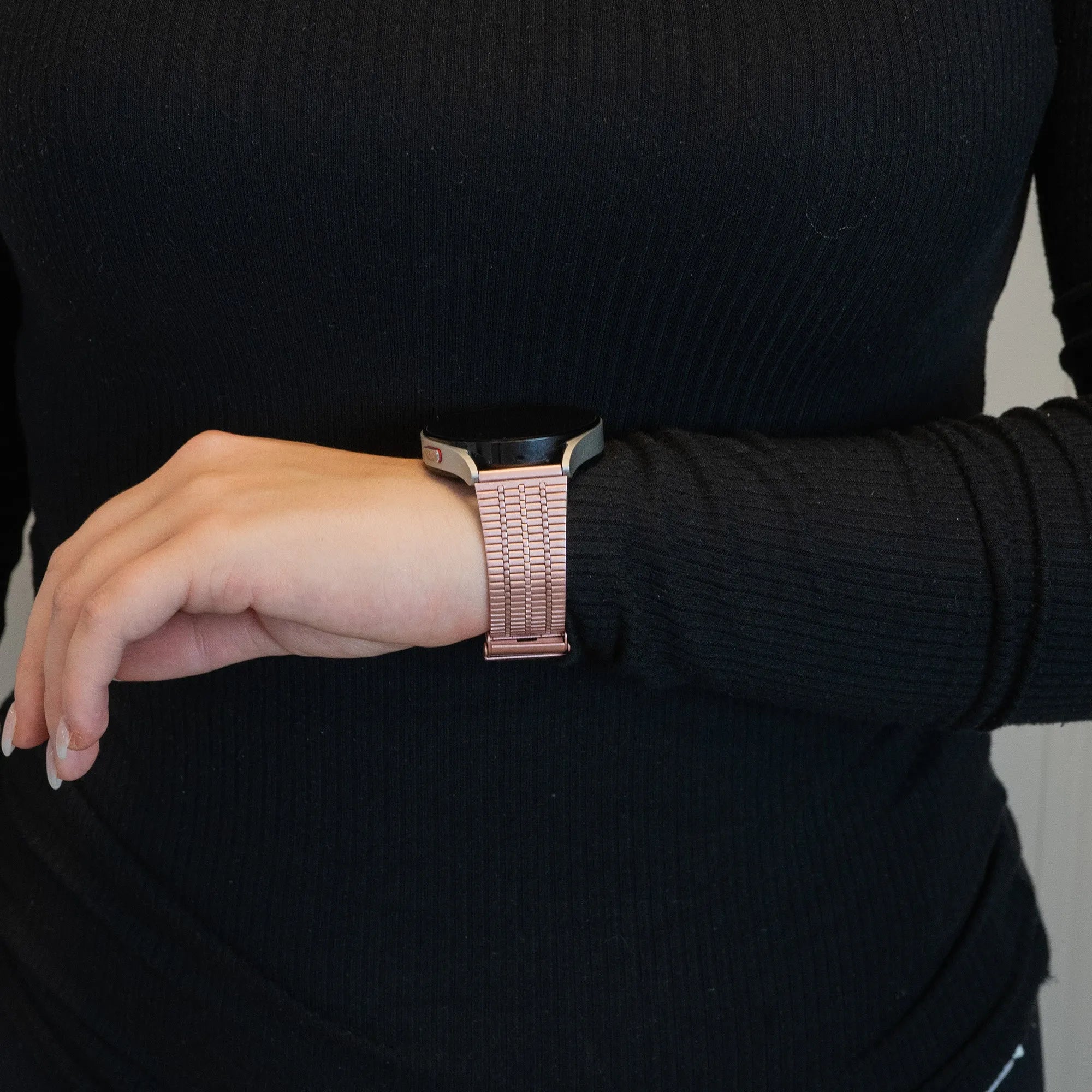 Bandz Bracelet acier ajustable Levowatch Eve (rose sable)