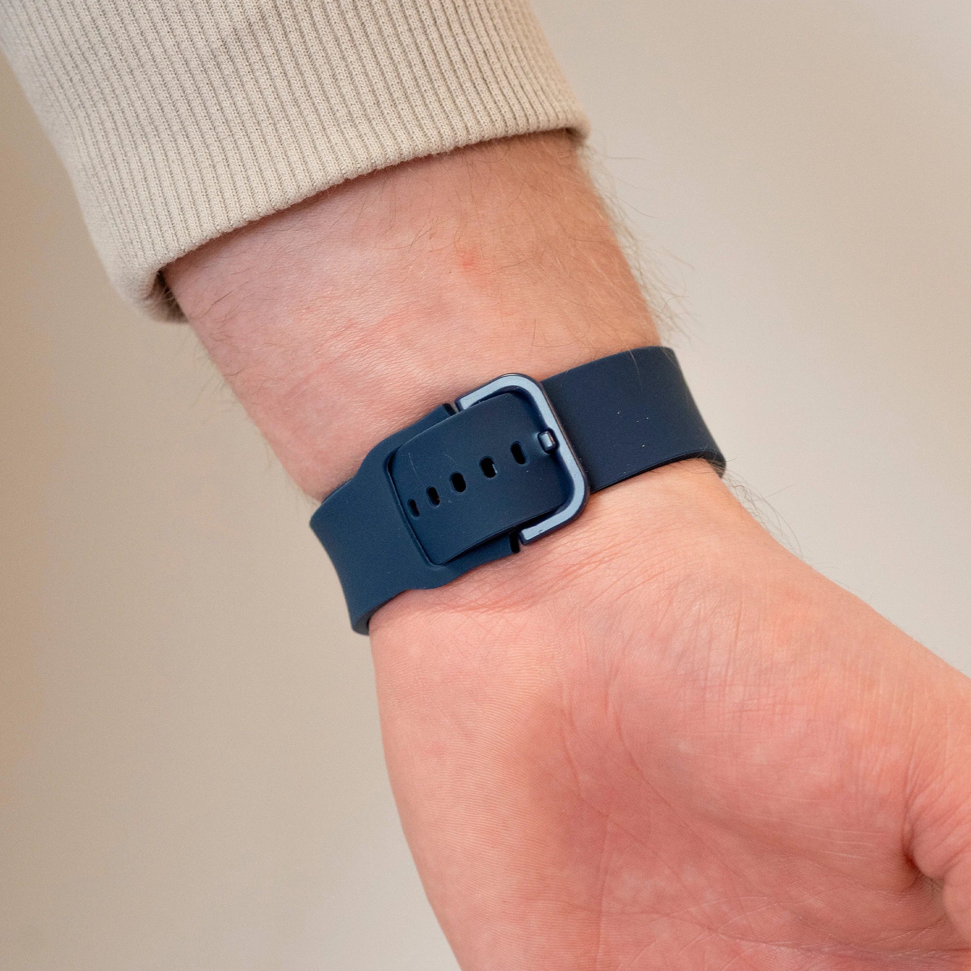 Bracelet silicone 'One push' Samsung Galaxy Watch 4 40mm (bleu foncé)