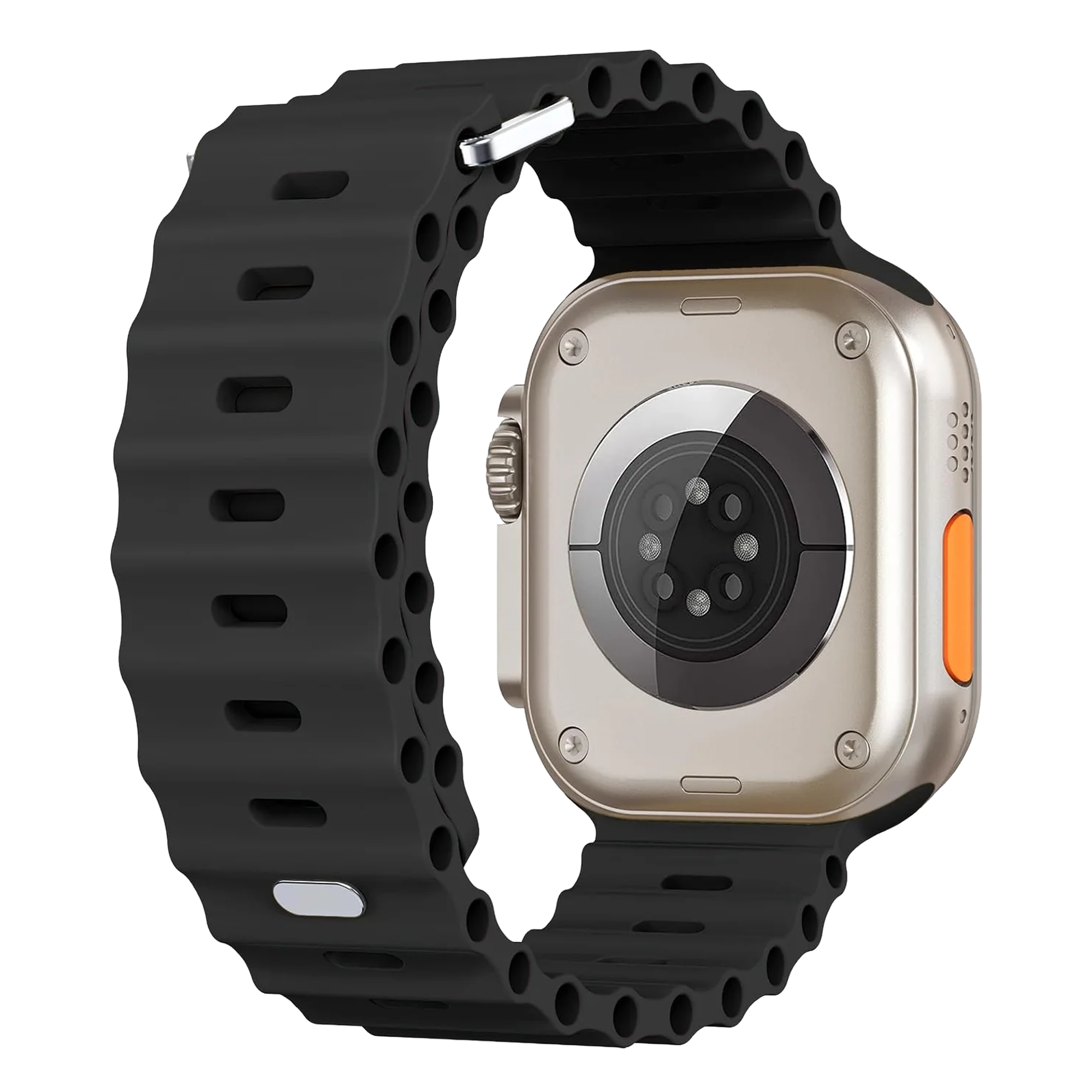 Apple Watch Ultra Ocean Strap with Snap Closure (Black)