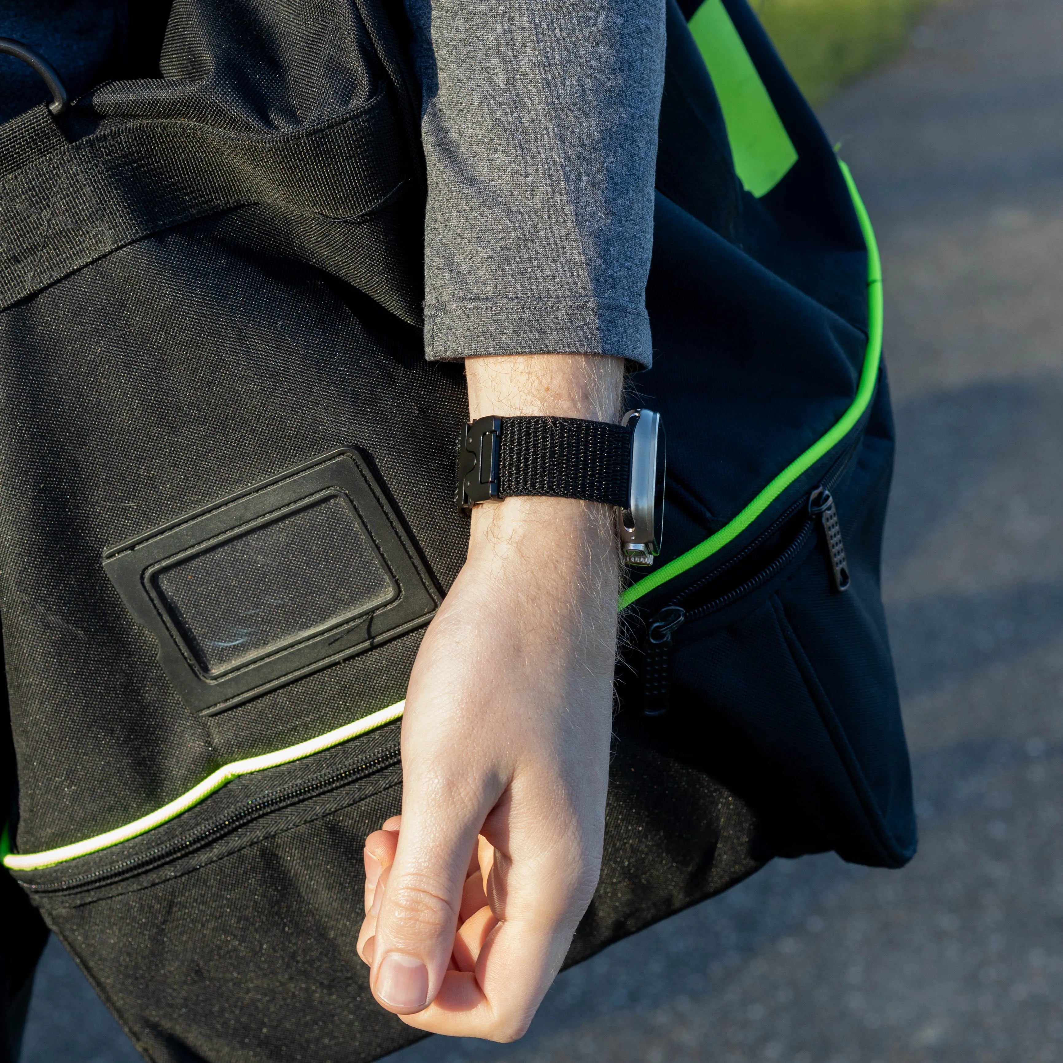 Bandz Bracelet nylon 'Deluxe' avec P-buckle Apple Watch (noir)