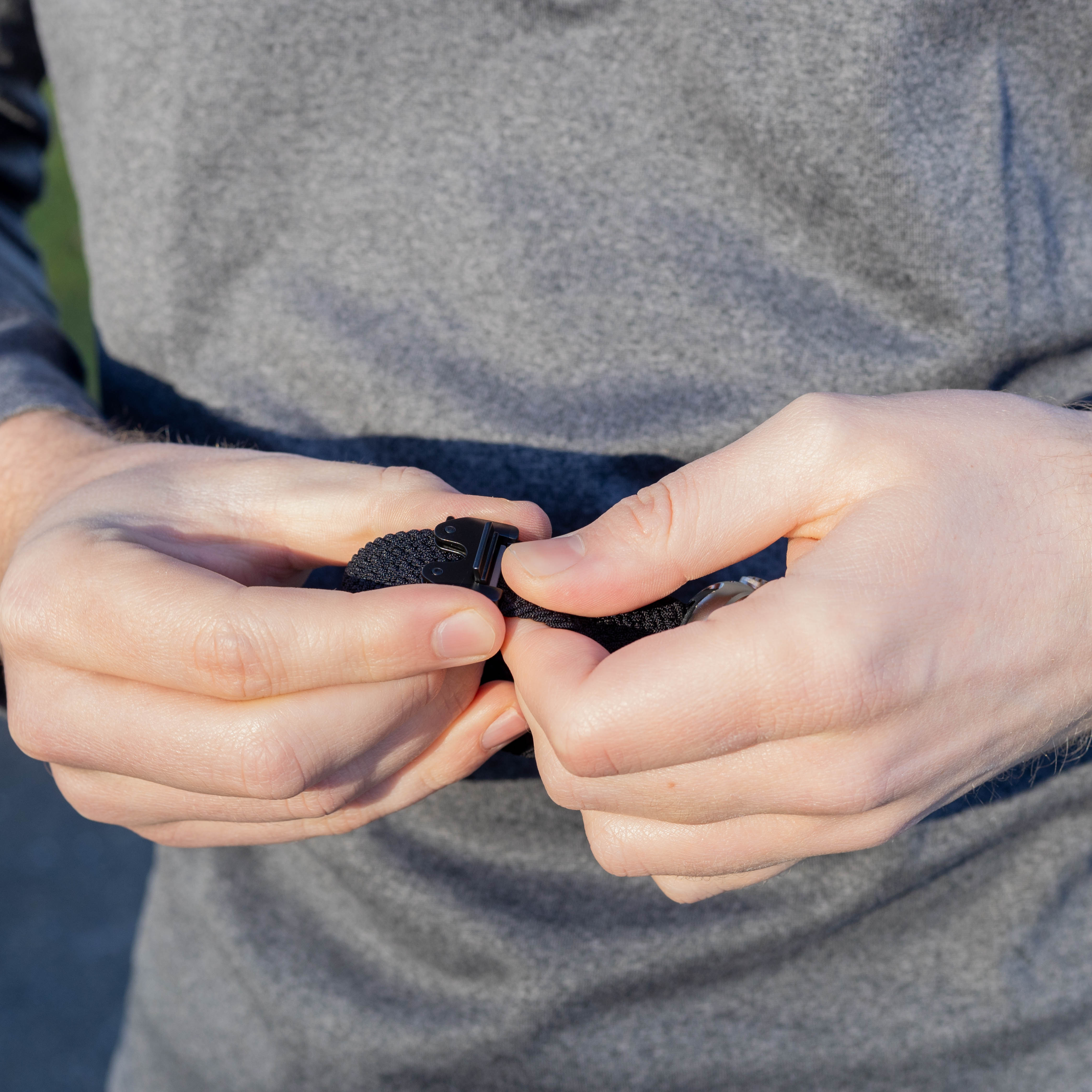 Bandz Bracelet tressé boucle en P Apple Watch Ultra (noir)