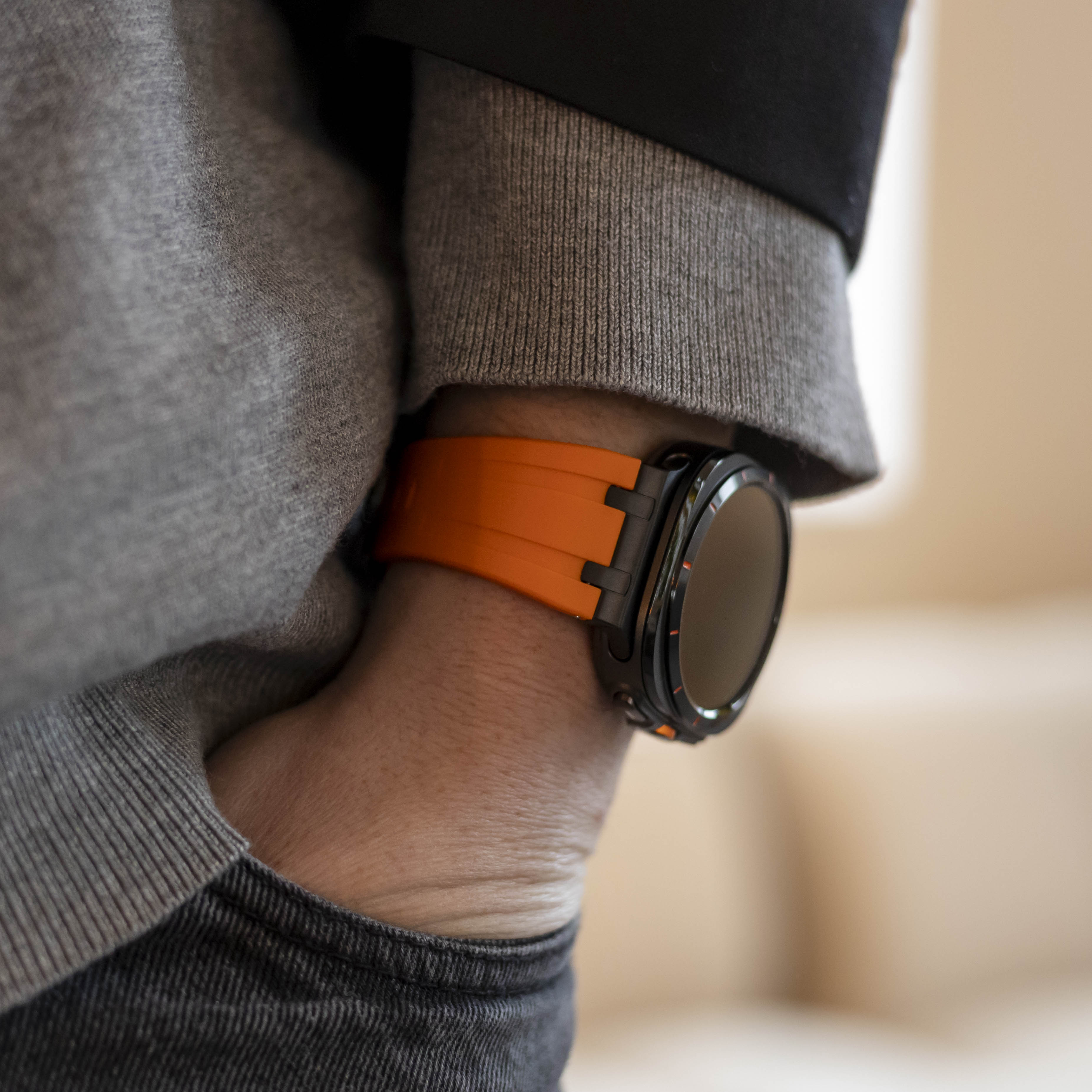 Bandz Bracelet silicone 'Luxe Liquid' Samsung Galaxy Watch Ultra 2 (noir avec noir)