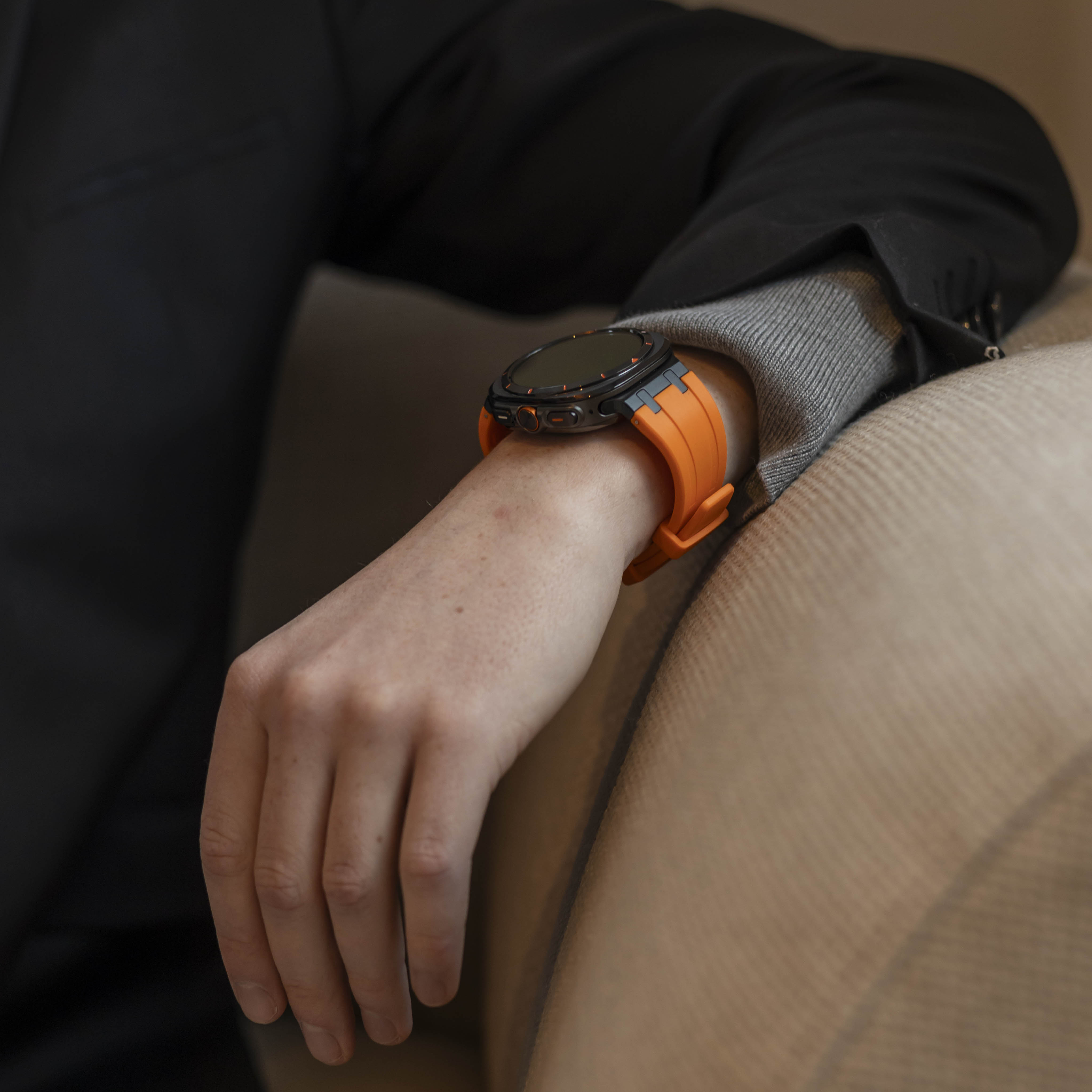 Bandz Bracelet silicone 'Luxe Liquid' Samsung Galaxy Watch Ultra 2 (noir avec noir)