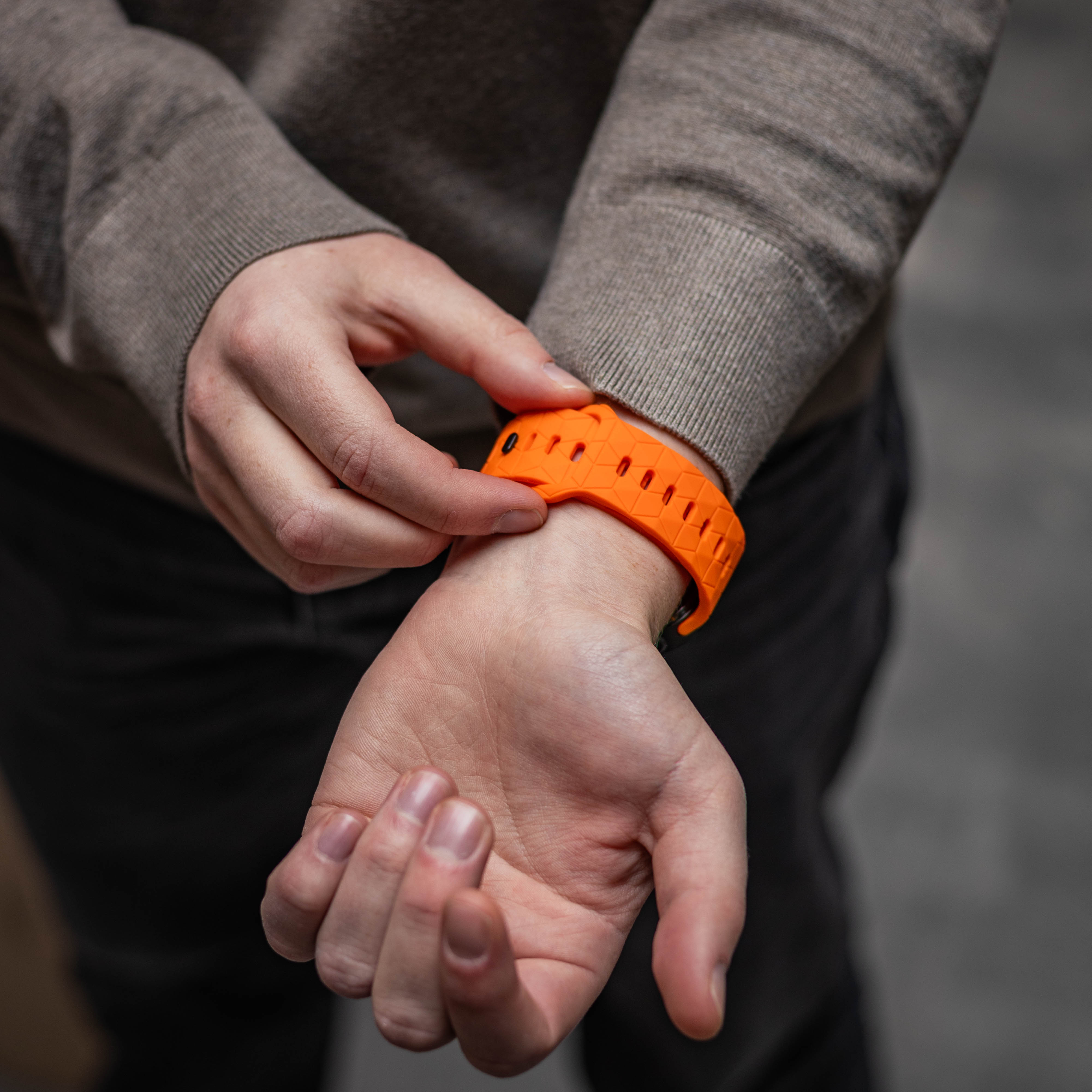 Bracelet silicone 'Hexagone' Samsung Galaxy Watch Ultra 2 (orange)