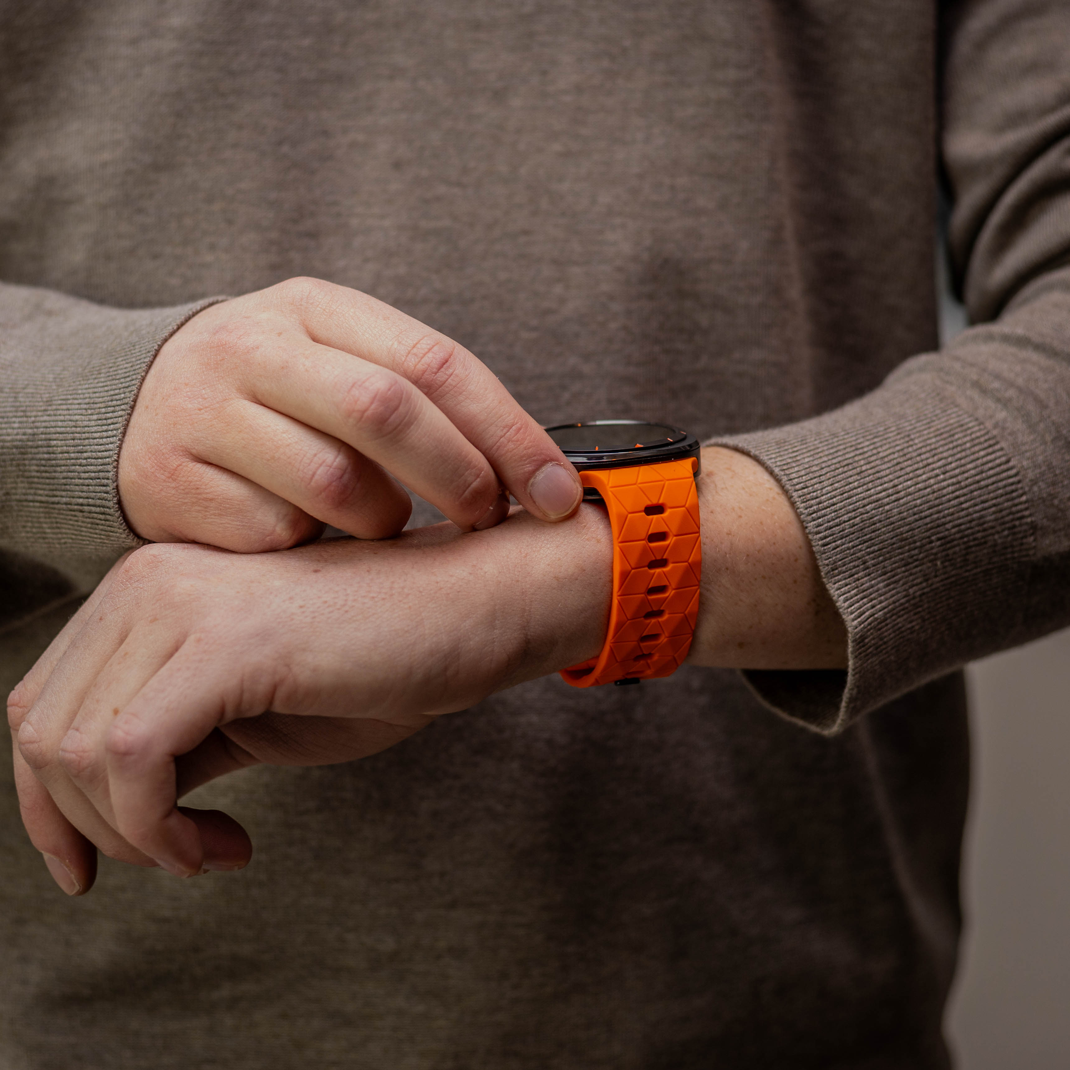 Bracelet silicone 'Hexagone' Samsung Galaxy Watch Ultra 2 (orange)